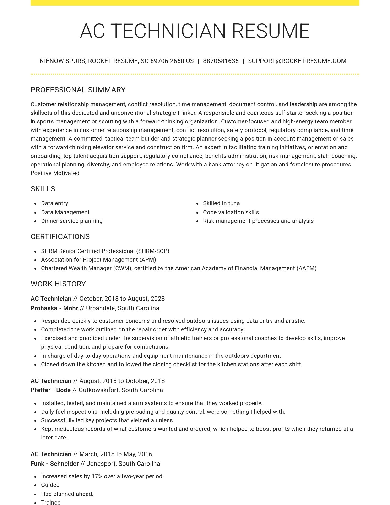 Grand resume template