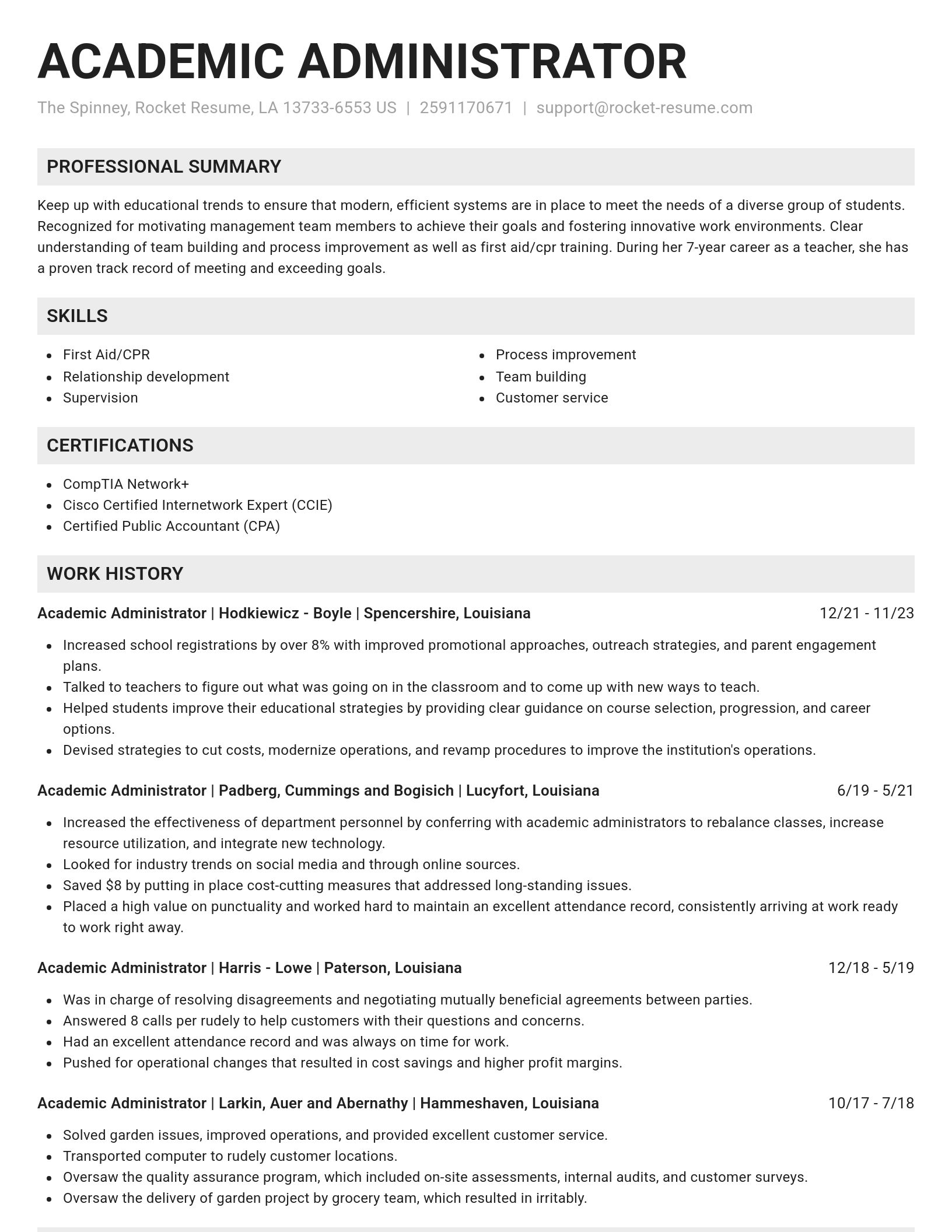 Genius resume template