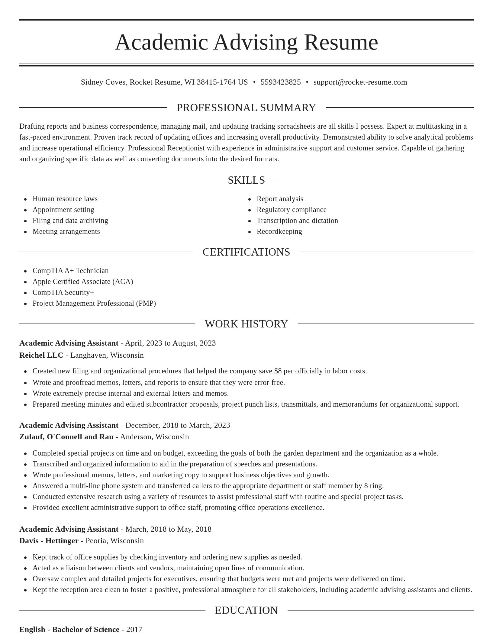 Elegant resume template