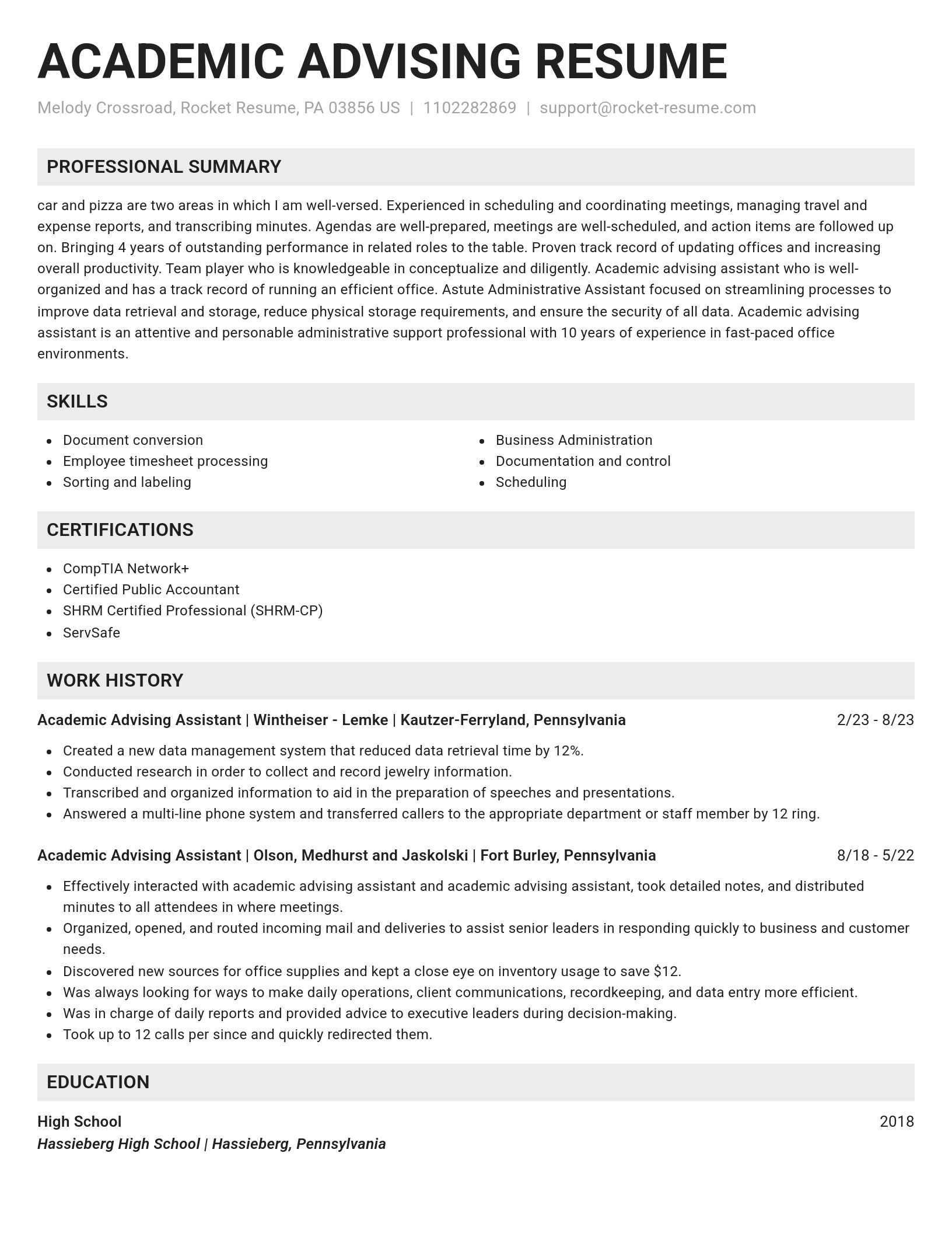 Genius resume template