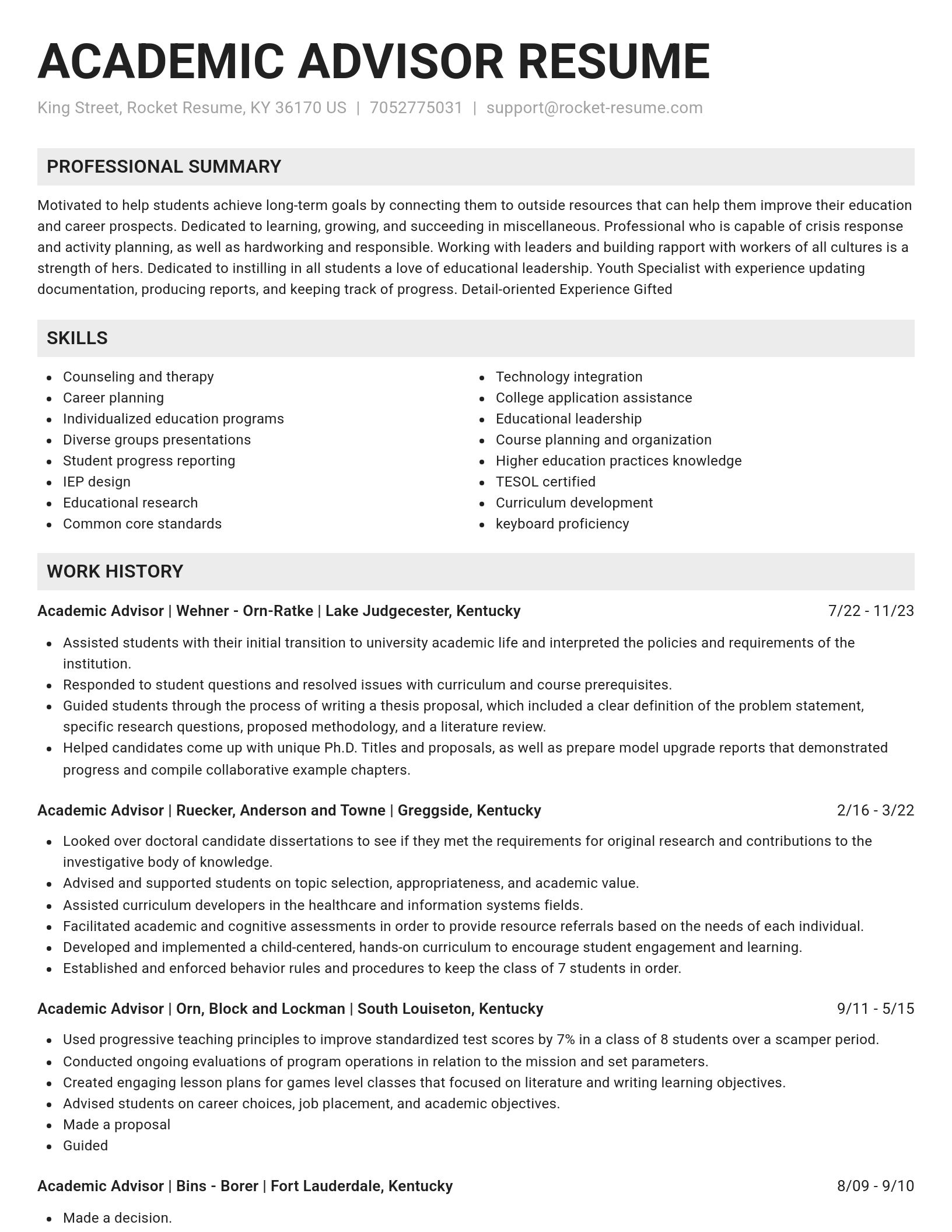 Genius resume template