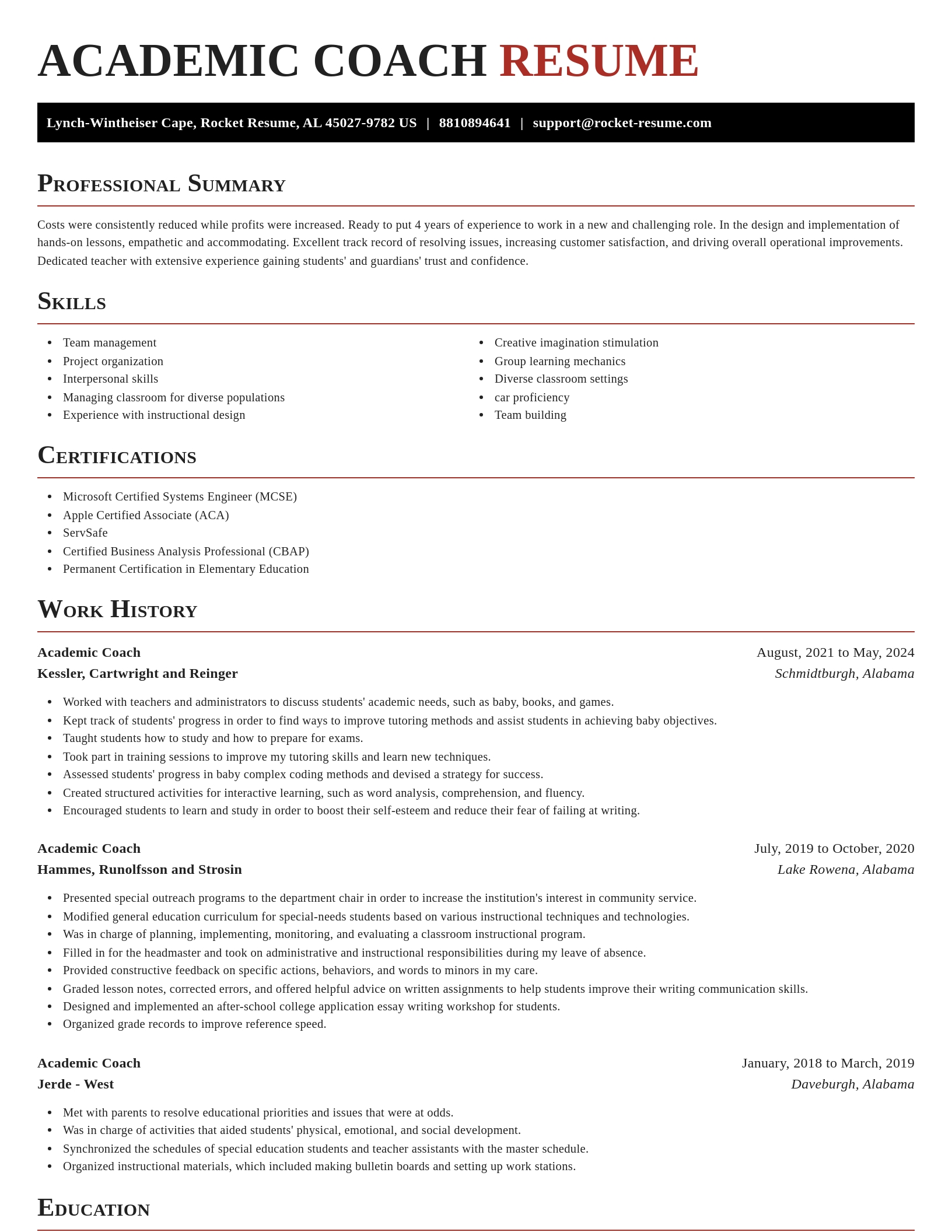 Exquisite resume template