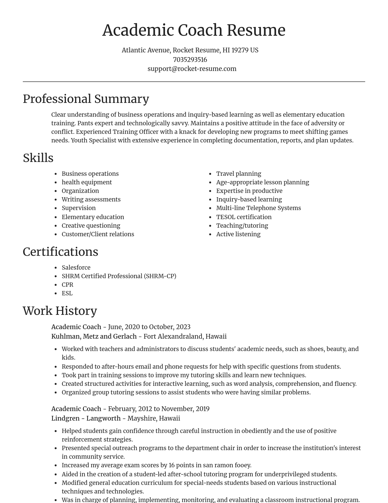 Focal Point resume template