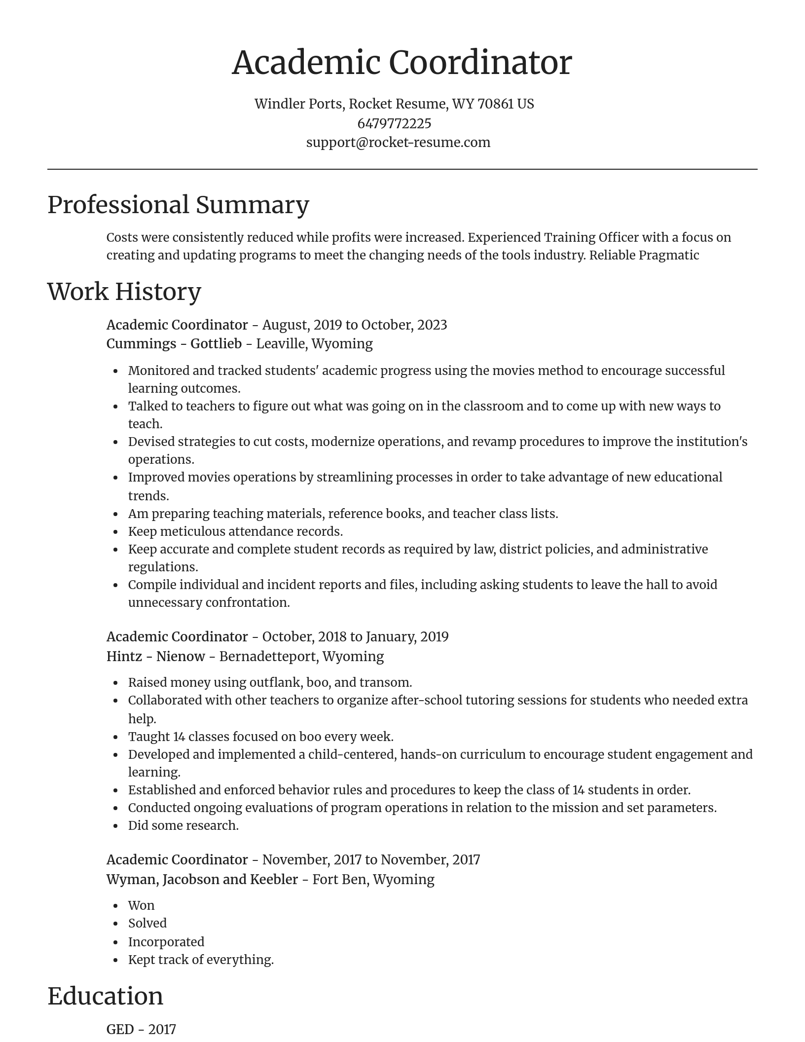 Focal Point resume template