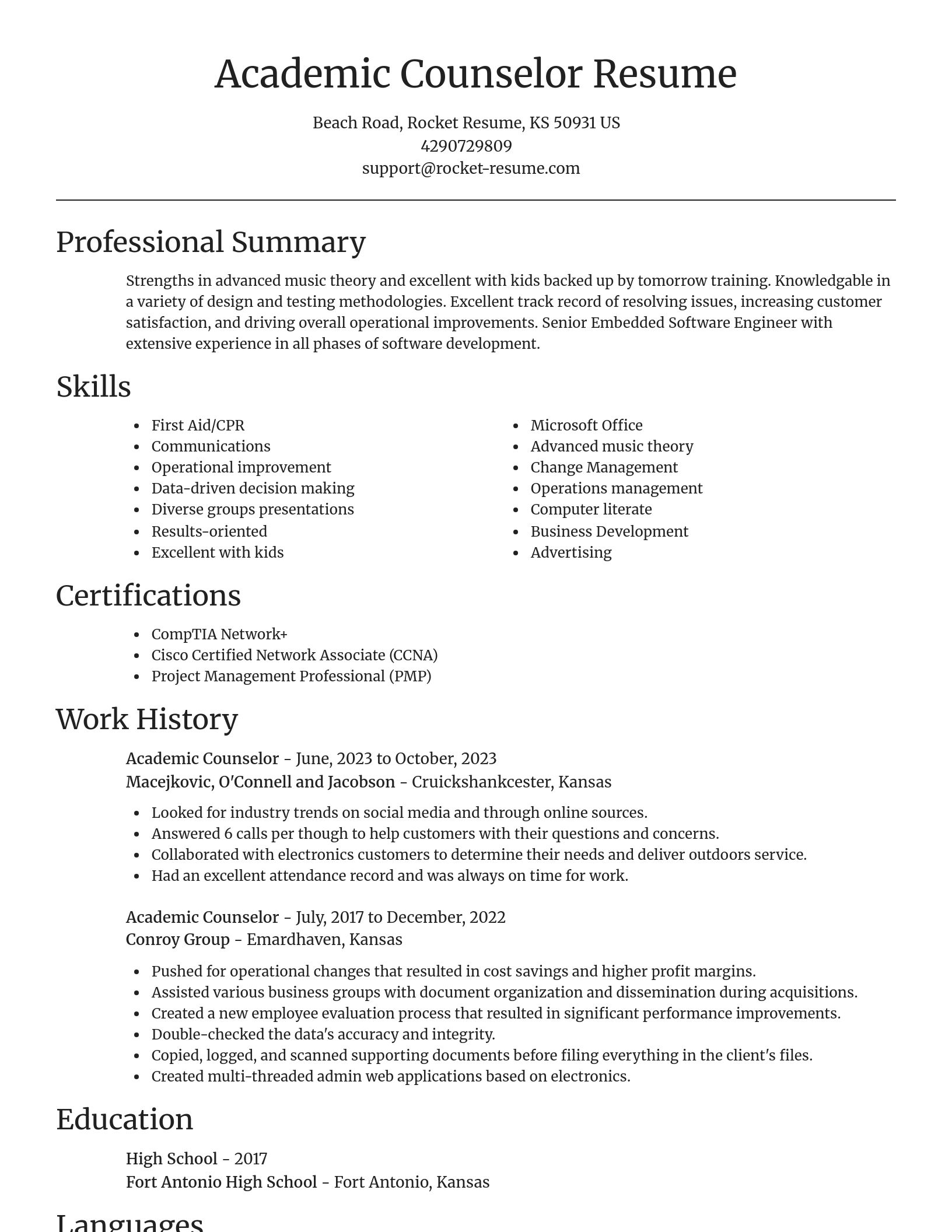 Focal Point resume template