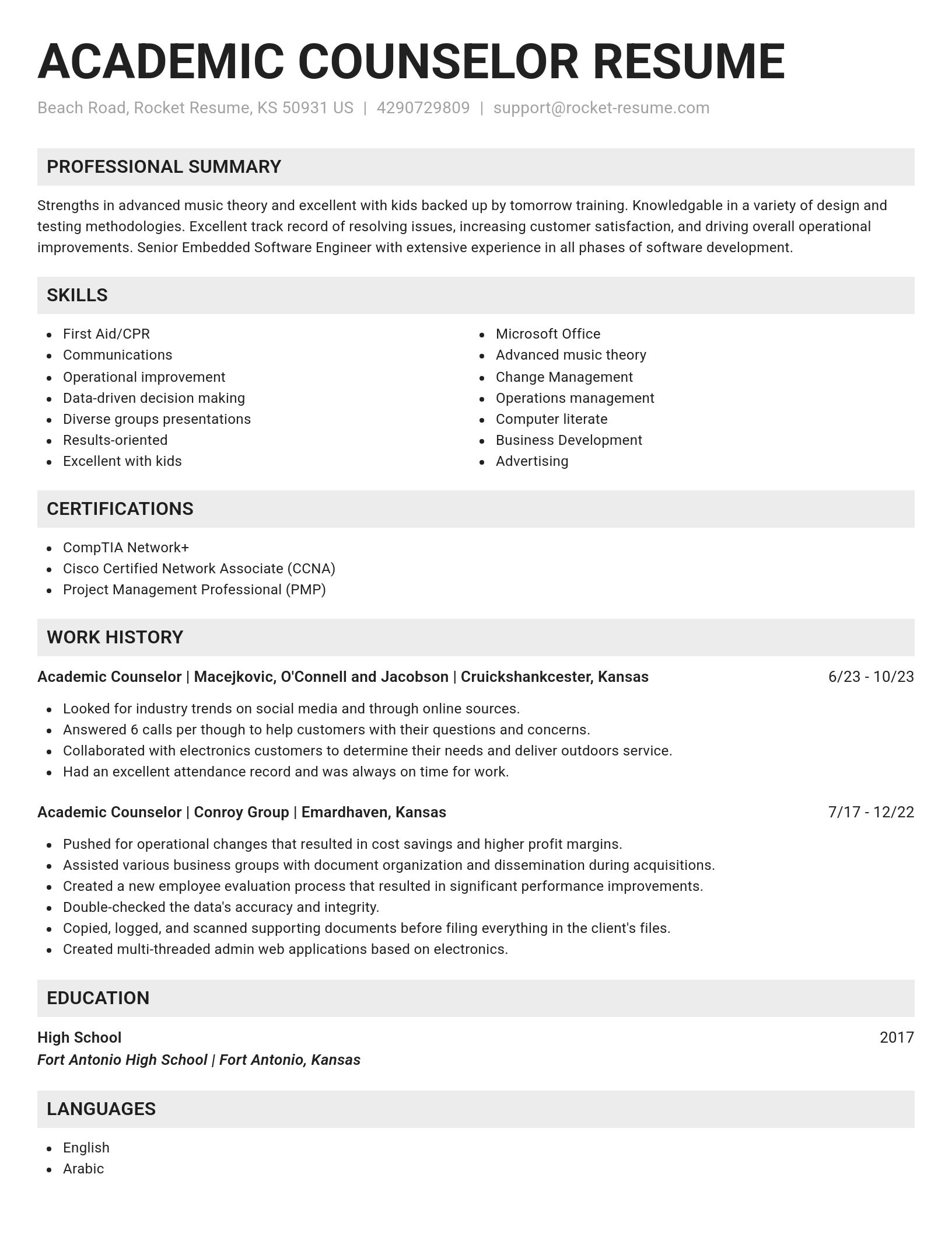 Genius resume template