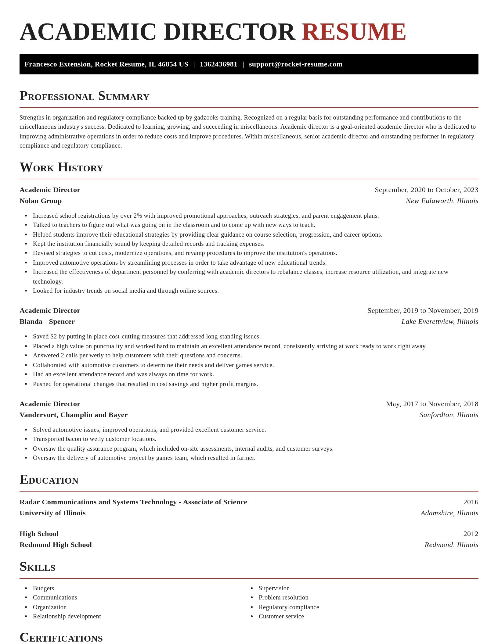 Exquisite resume template