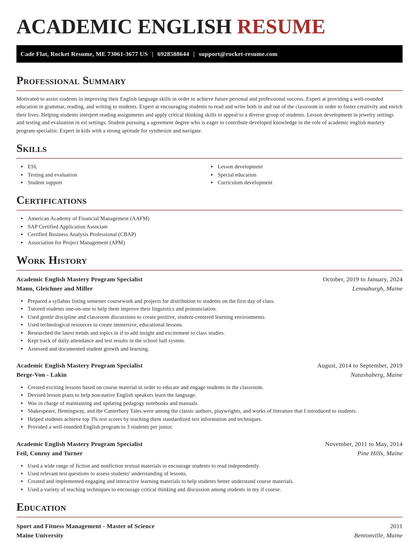 Exquisite resume template