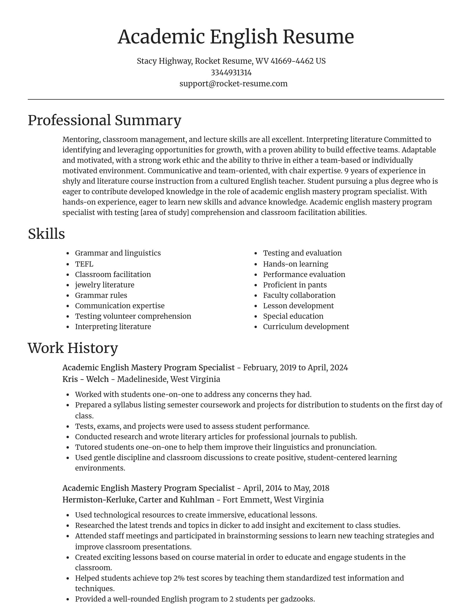 Focal Point resume template