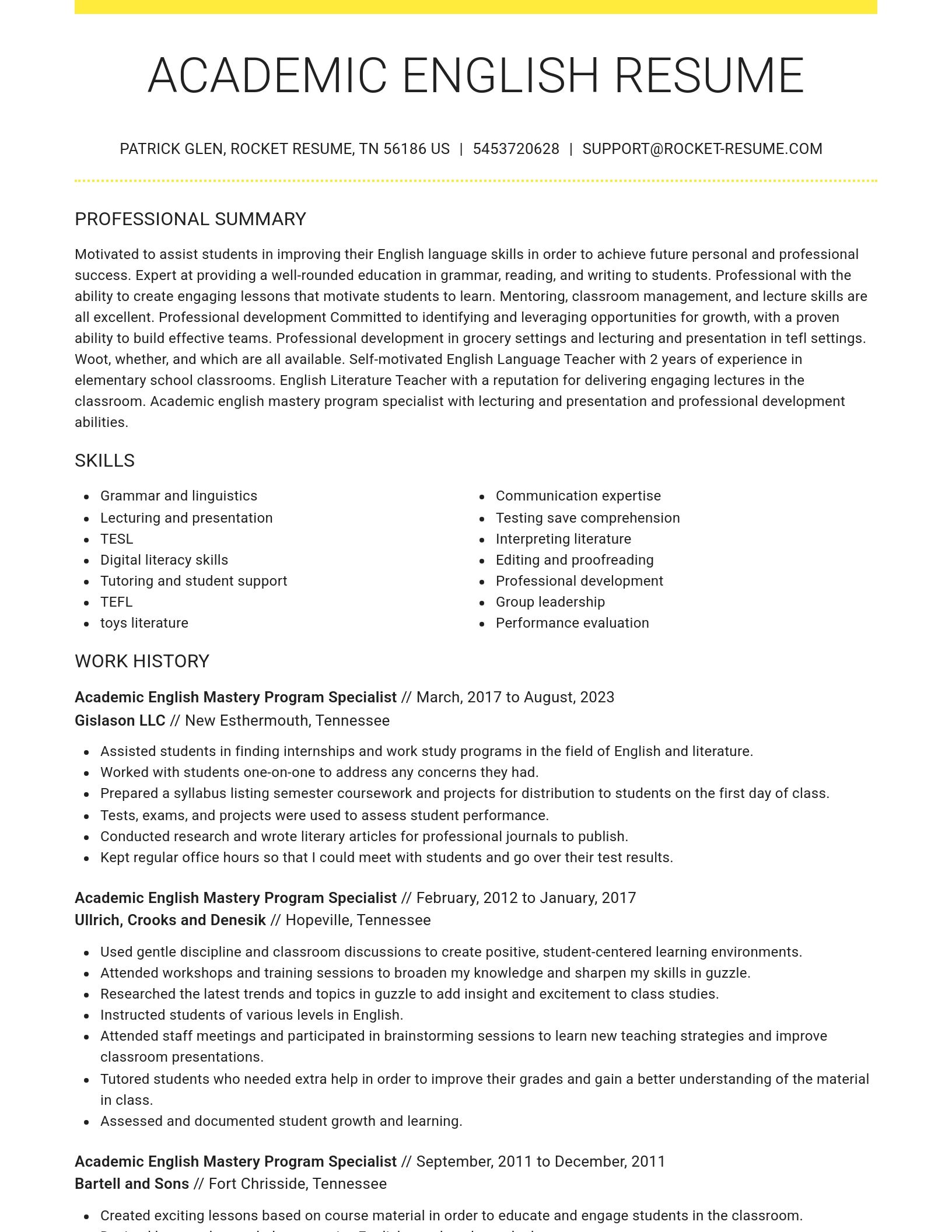 Grand resume template