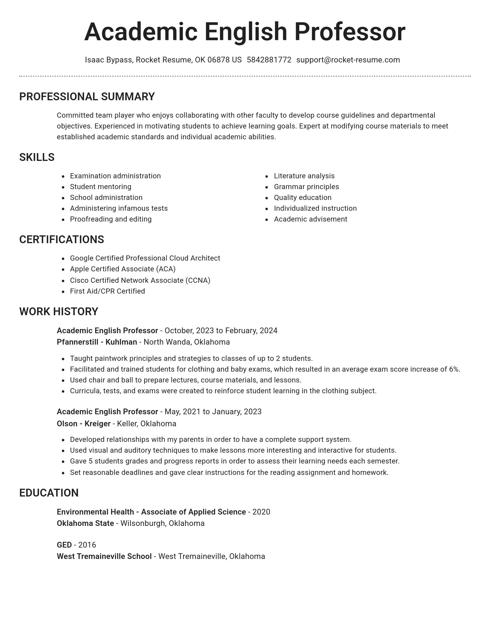Brilliant resume template