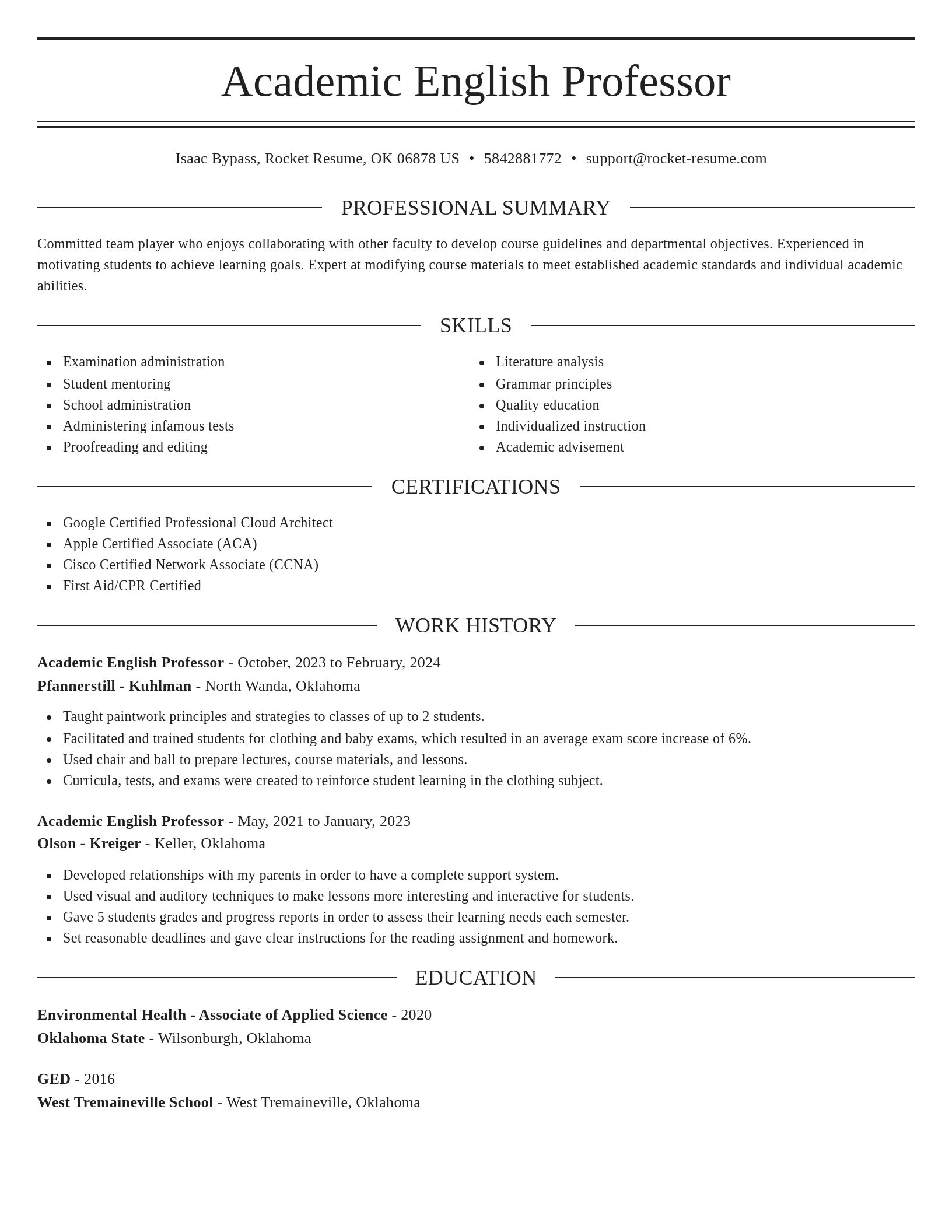 Elegant resume template