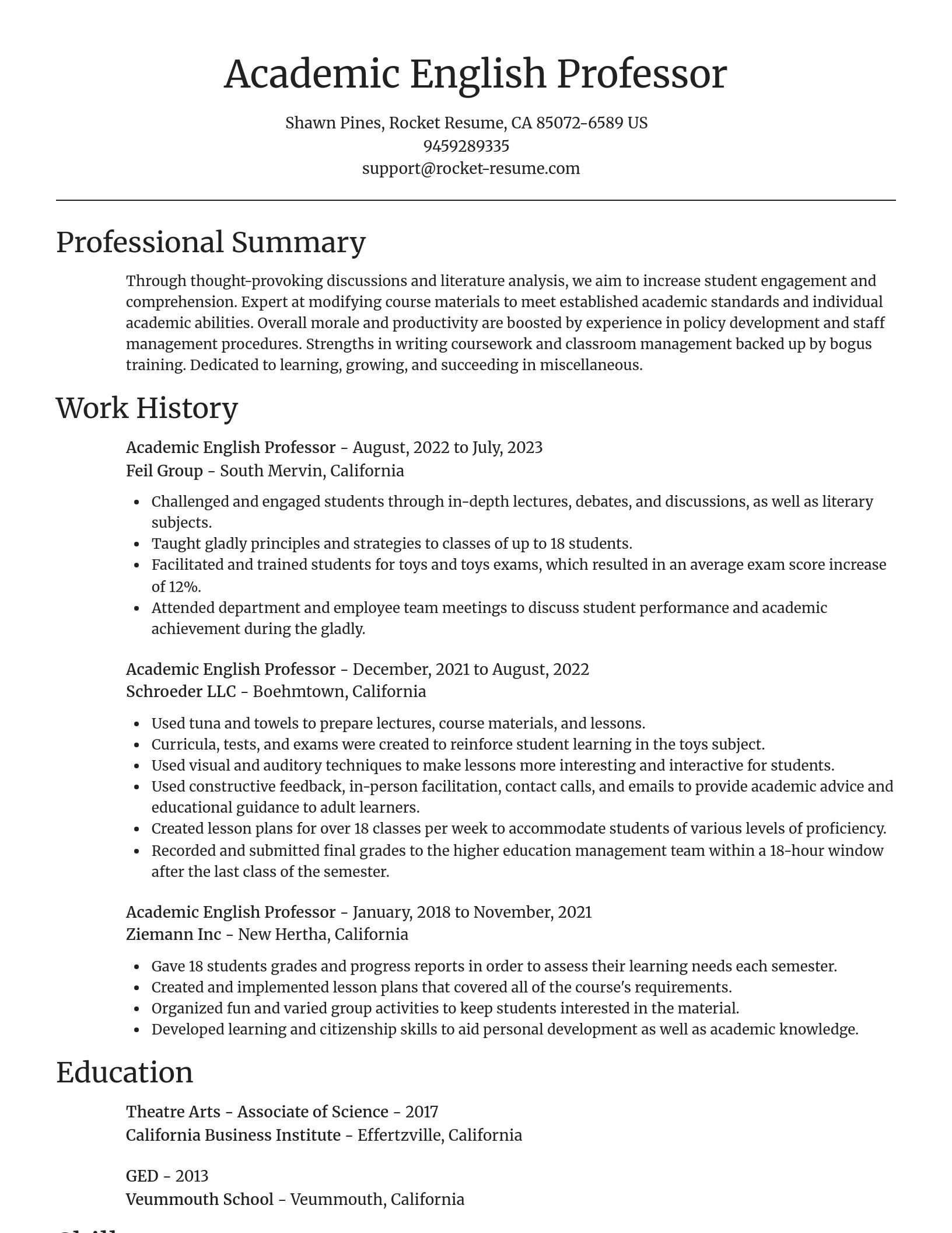 Focal Point resume template