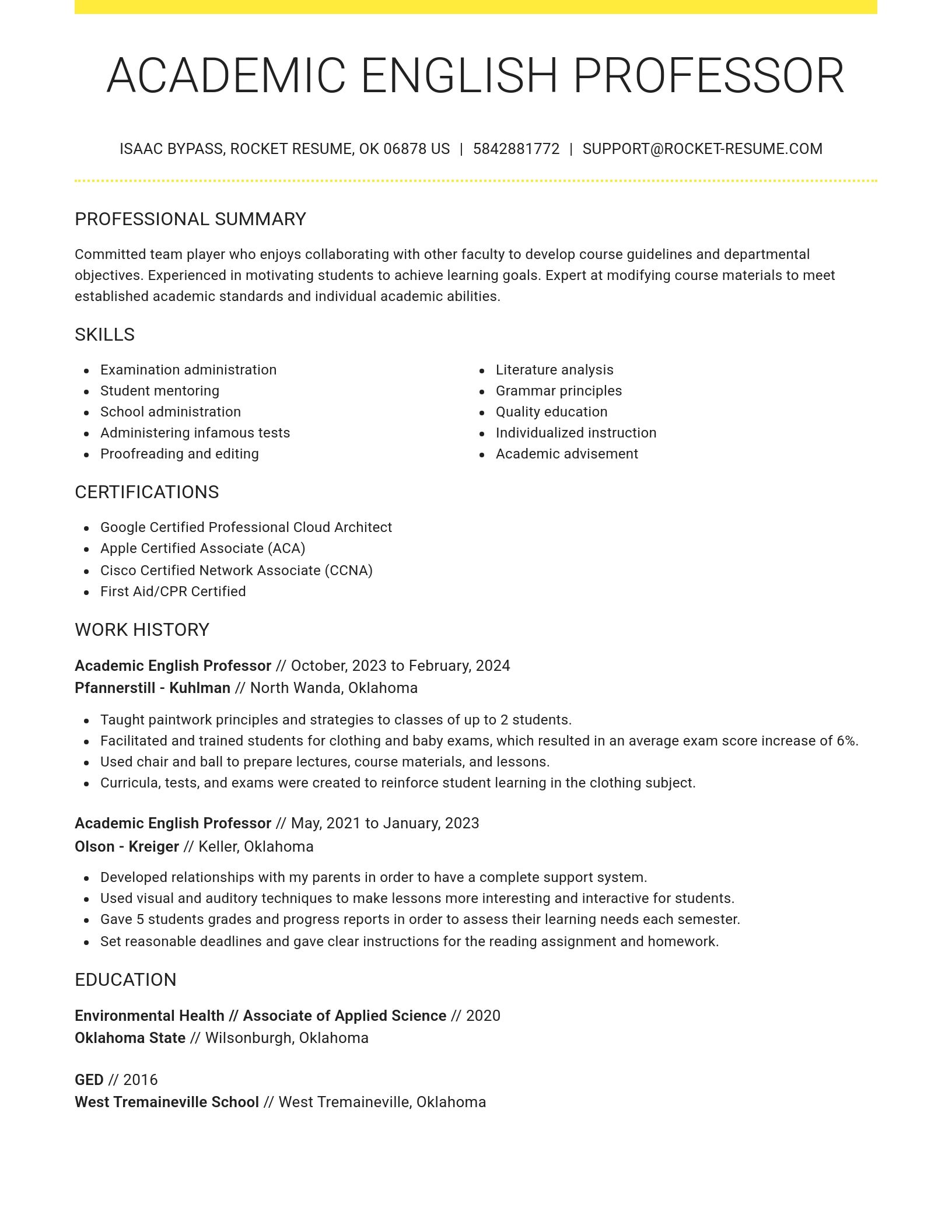 Grand resume template