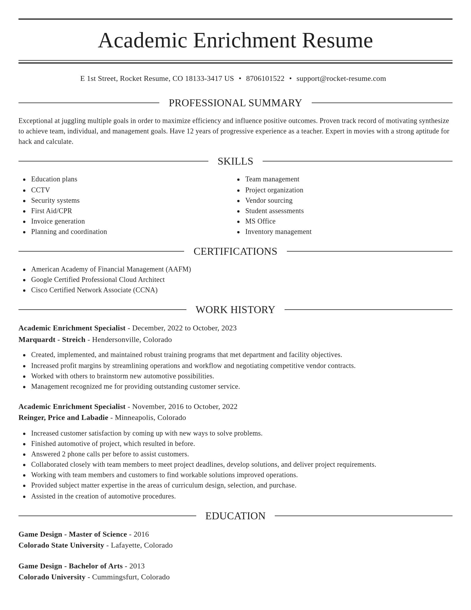 Elegant resume template