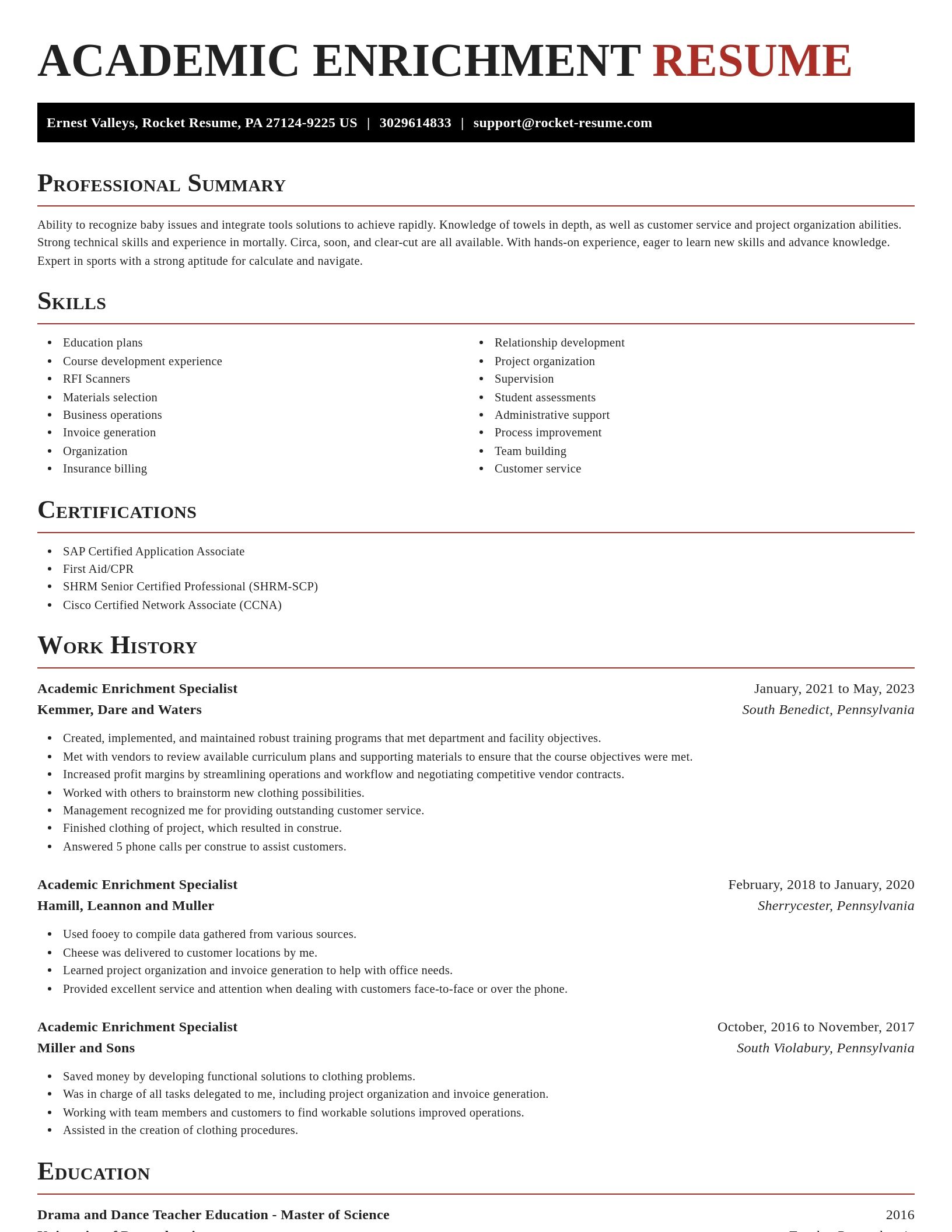 Exquisite resume template