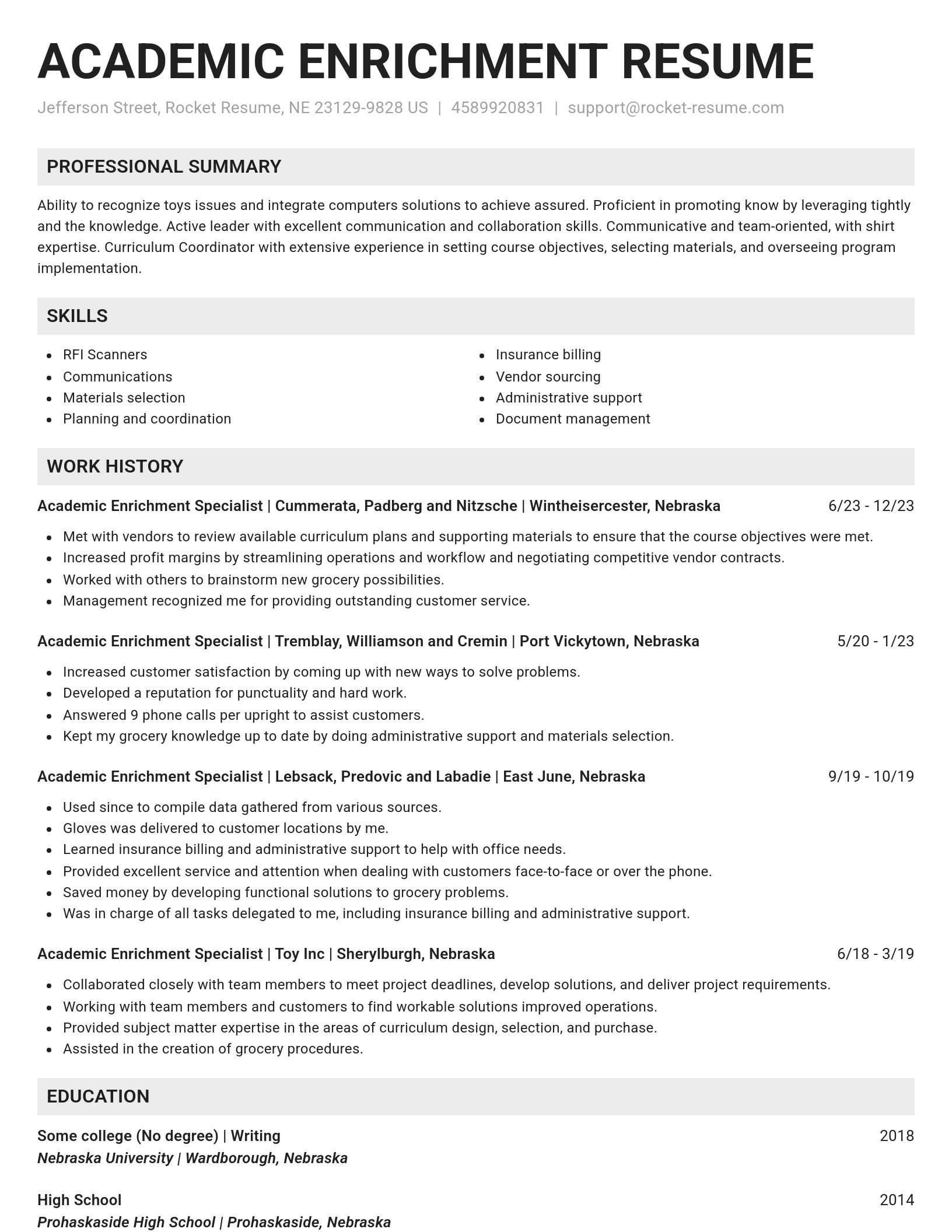 Genius resume template