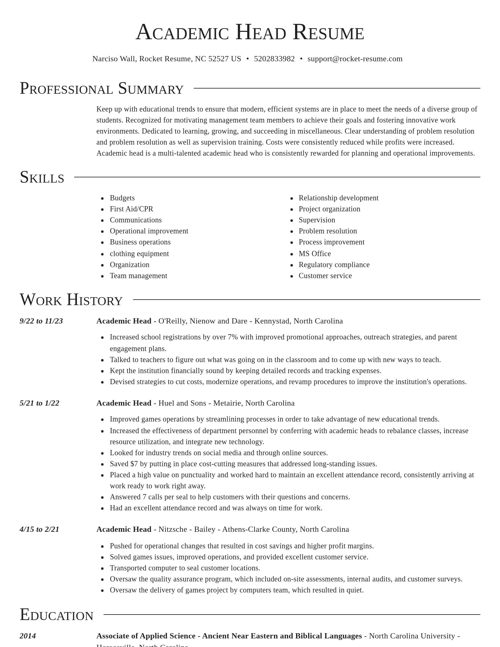 Director resume template
