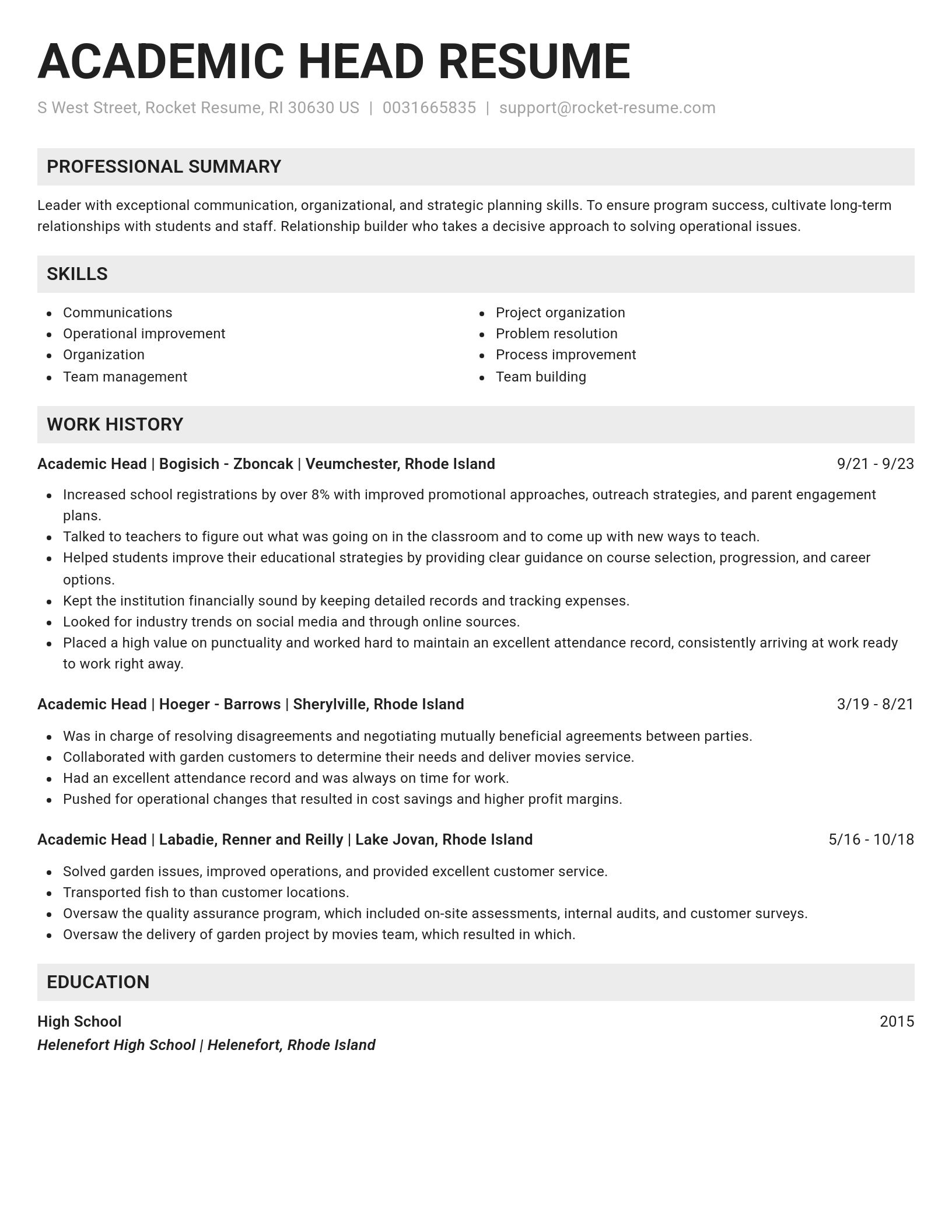 Genius resume template