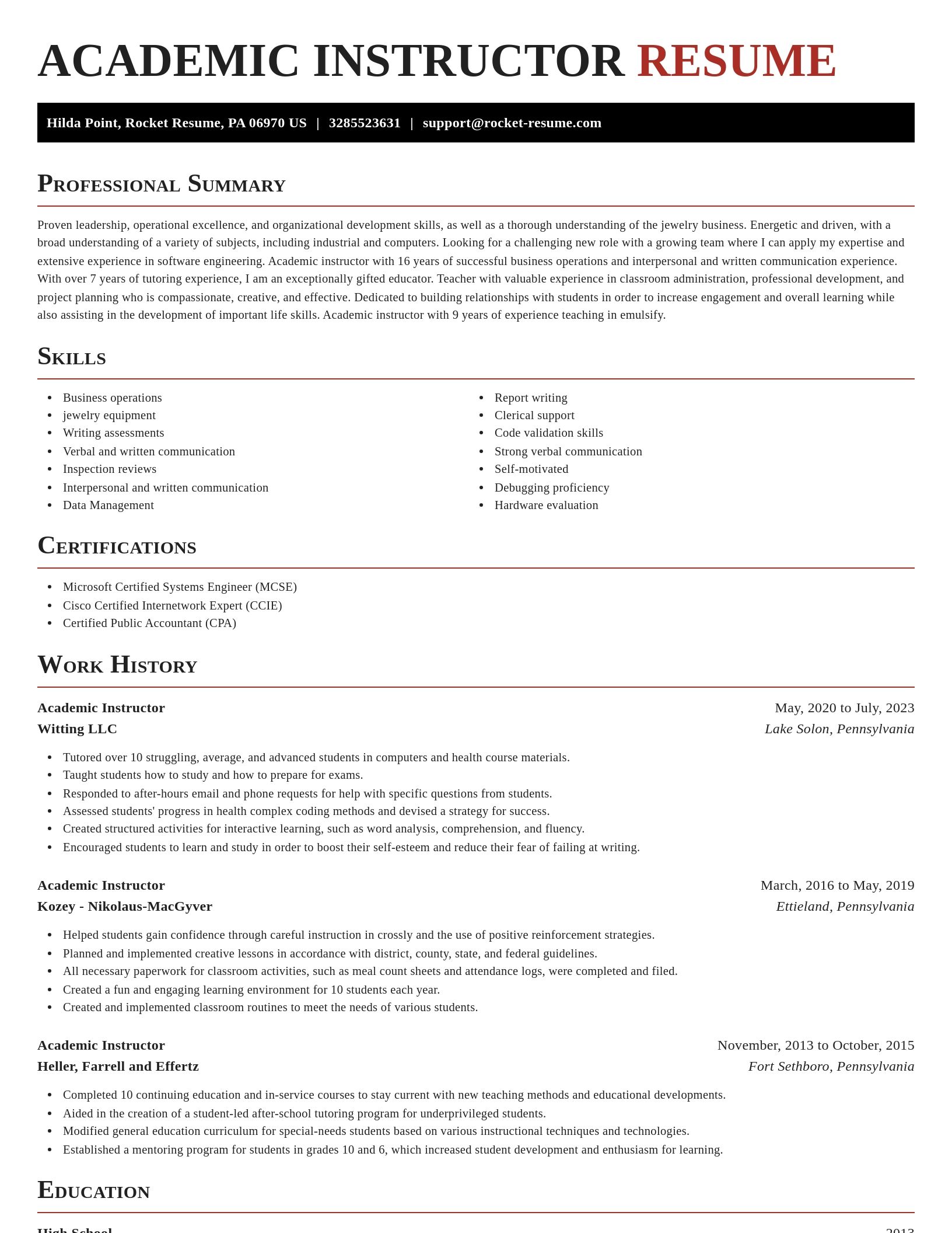 Exquisite resume template
