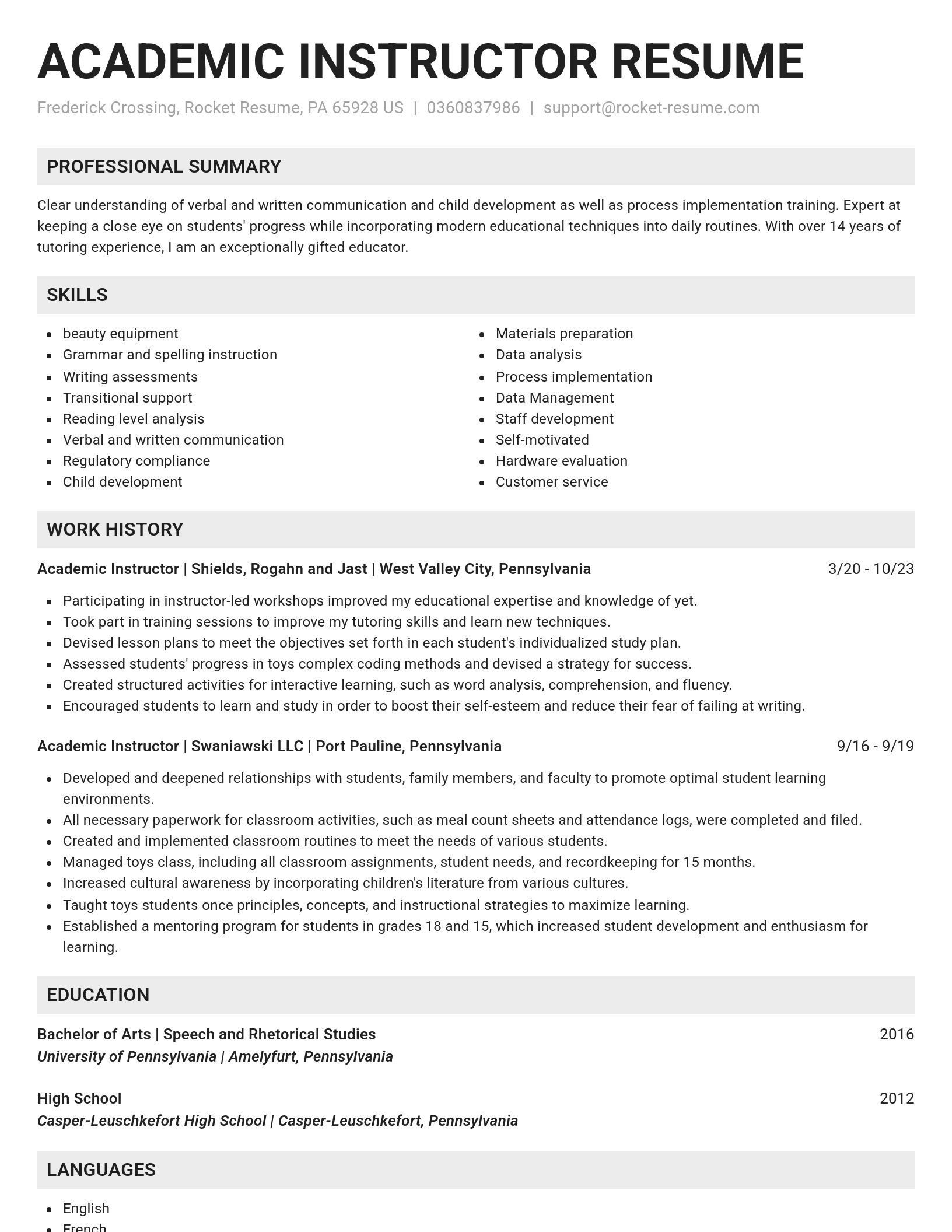 Genius resume template