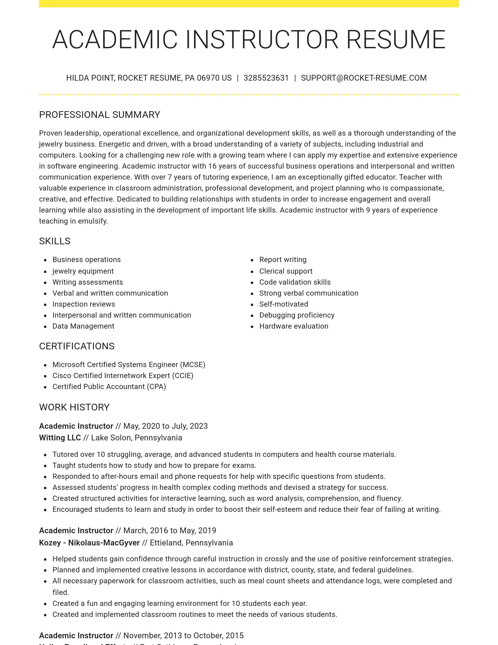 Grand resume template