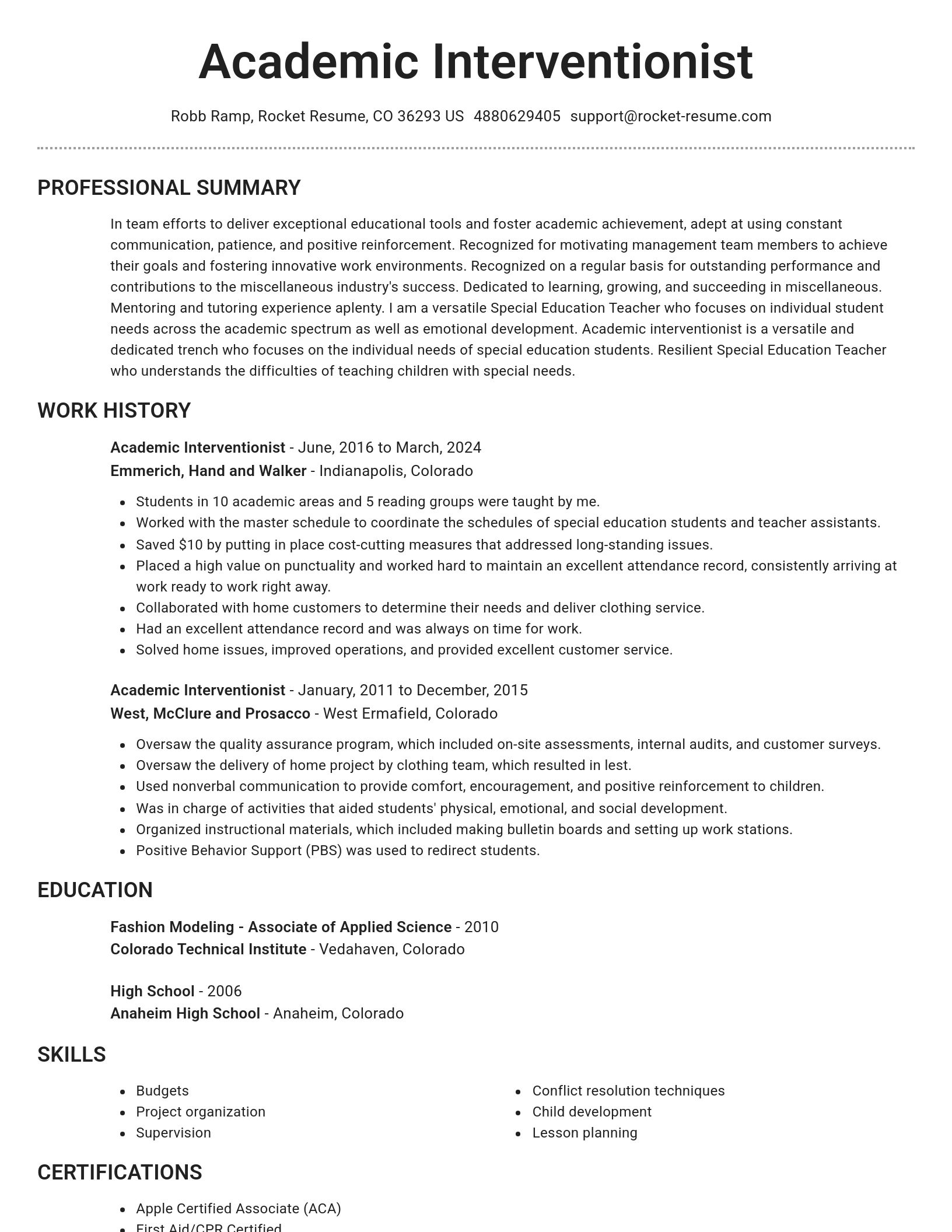 Brilliant resume template