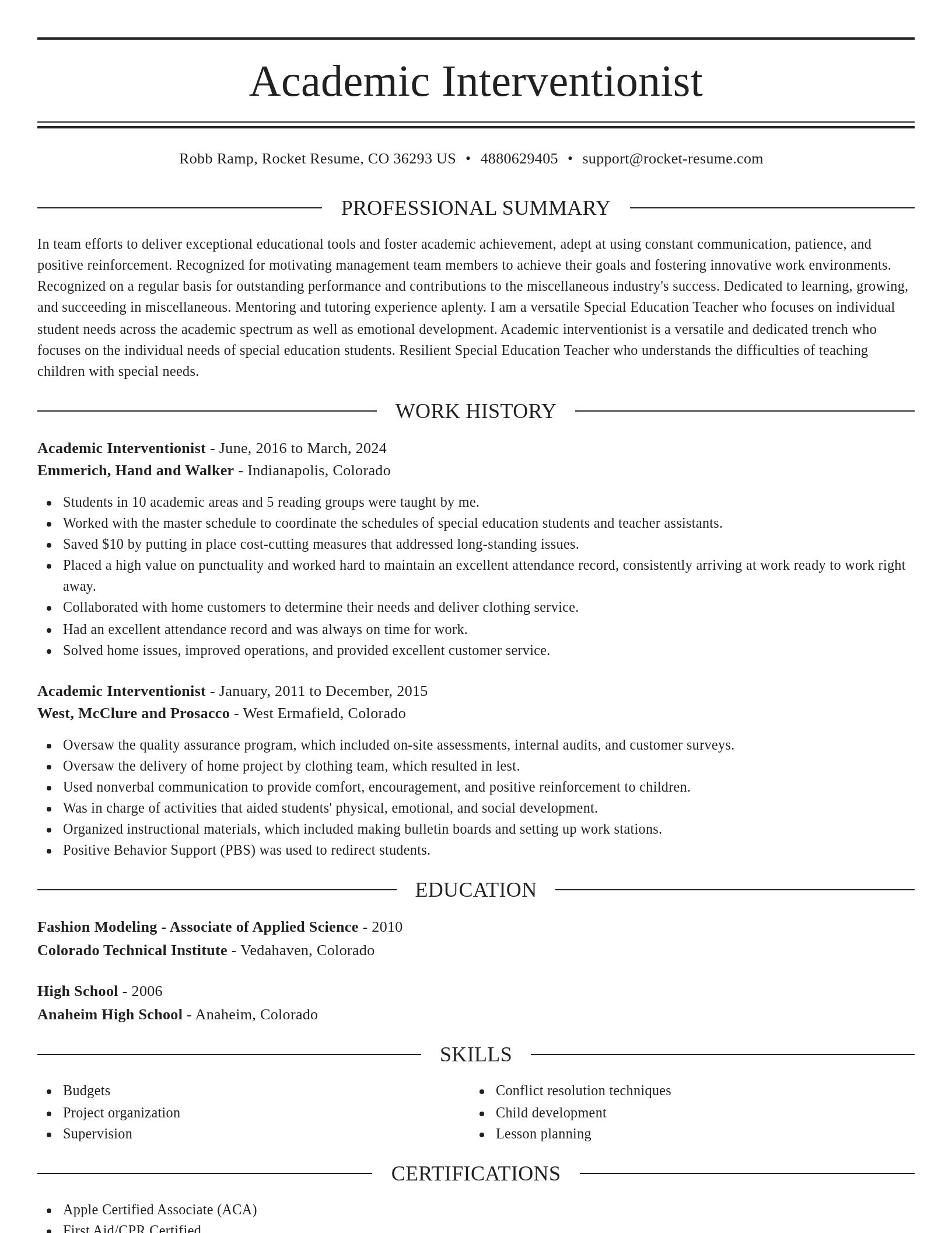 Elegant resume template