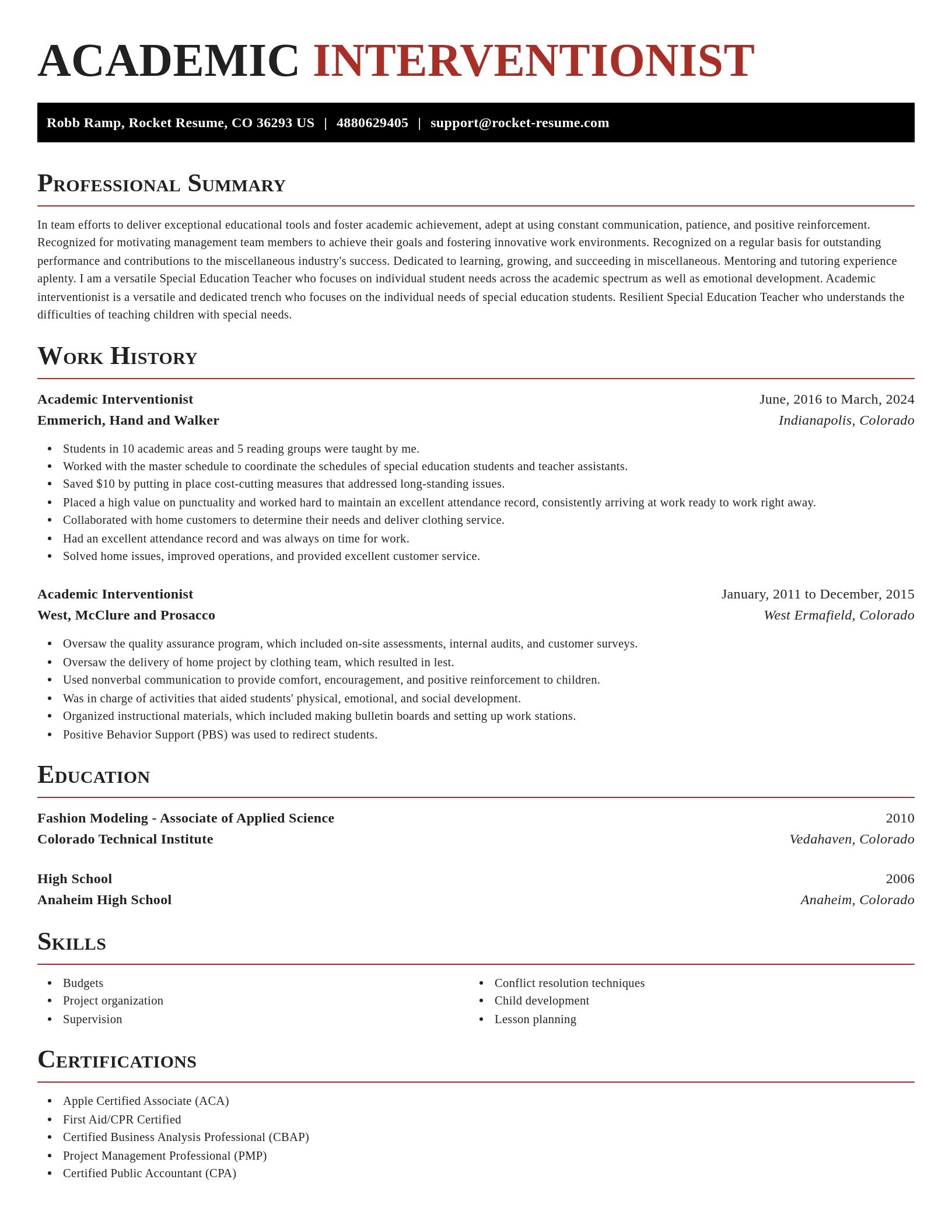 Exquisite resume template