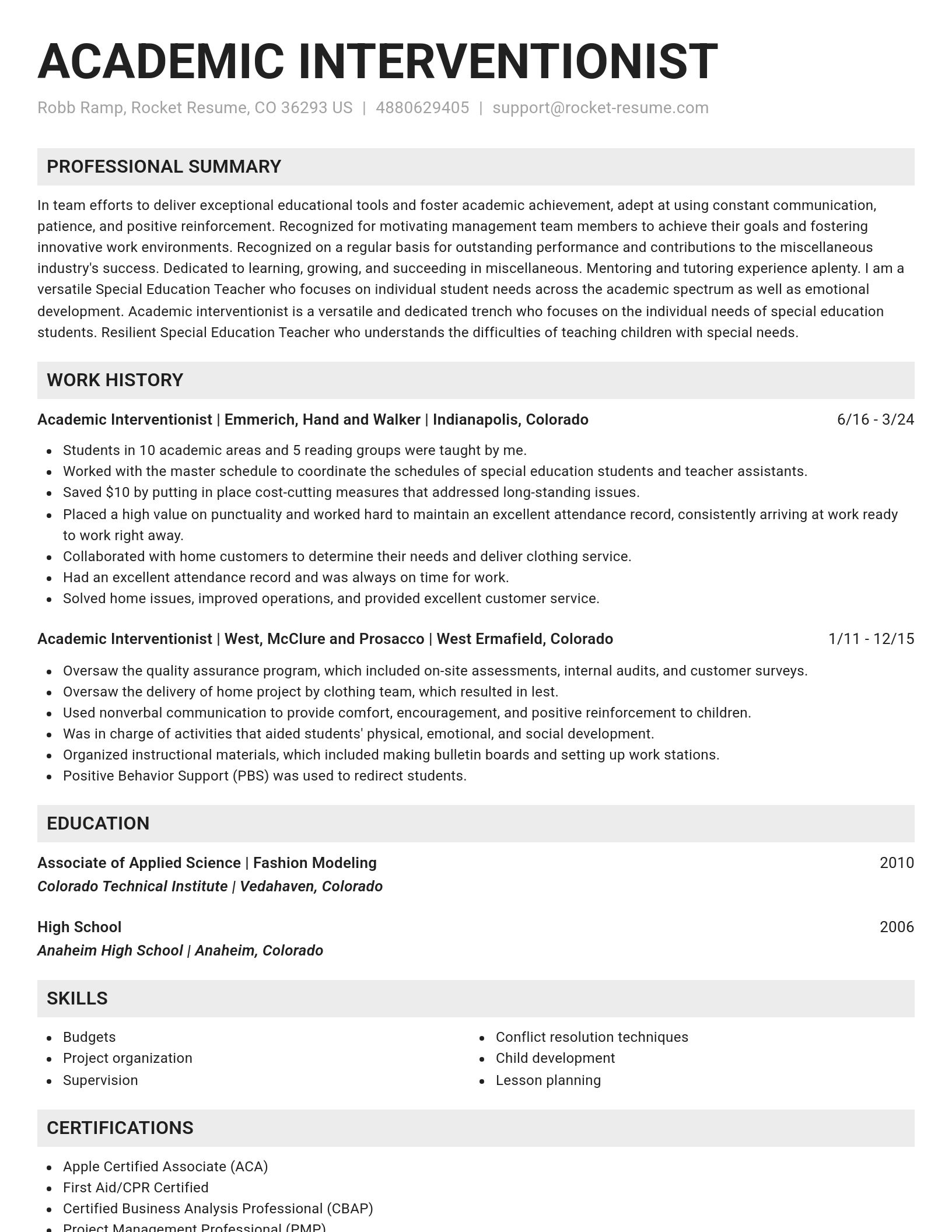 Genius resume template