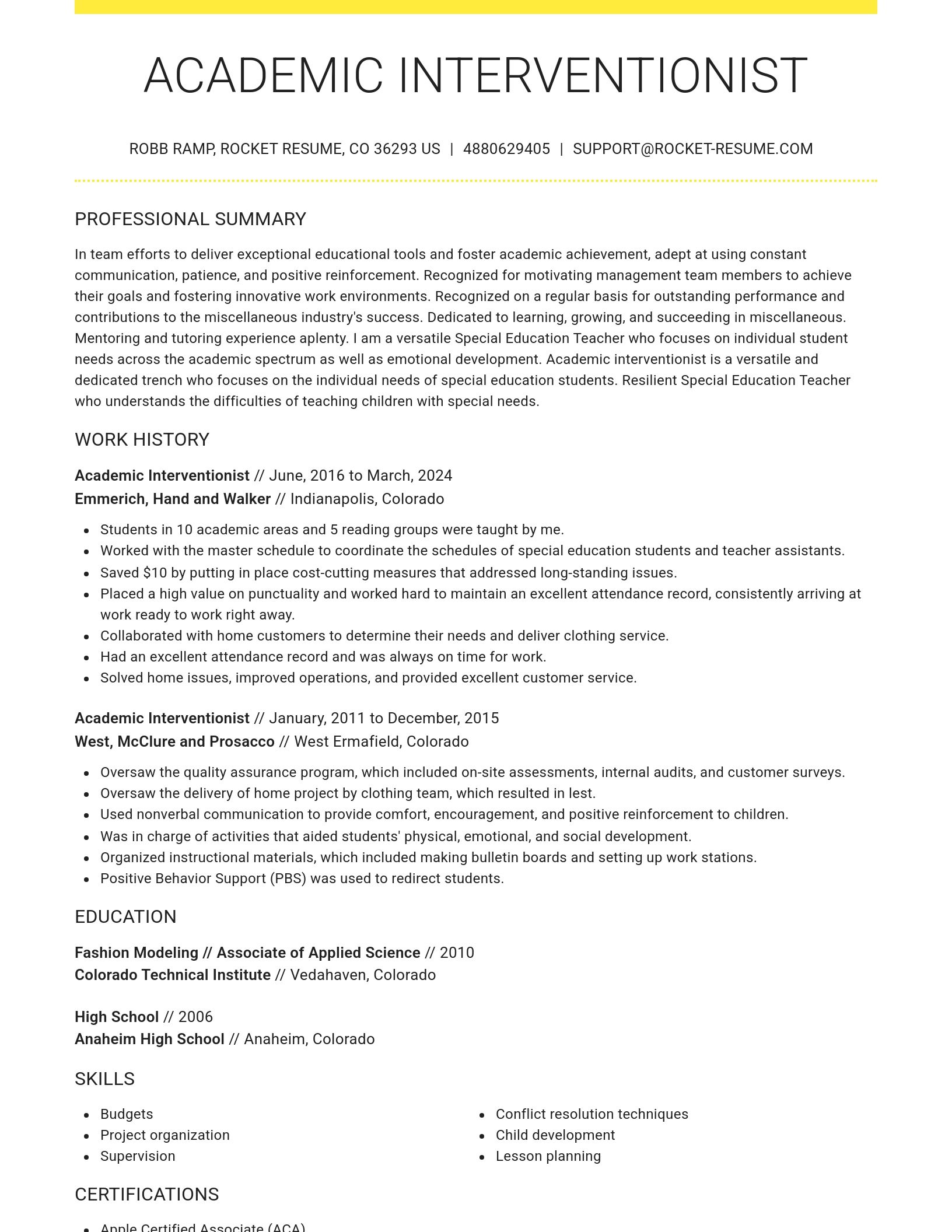 Grand resume template