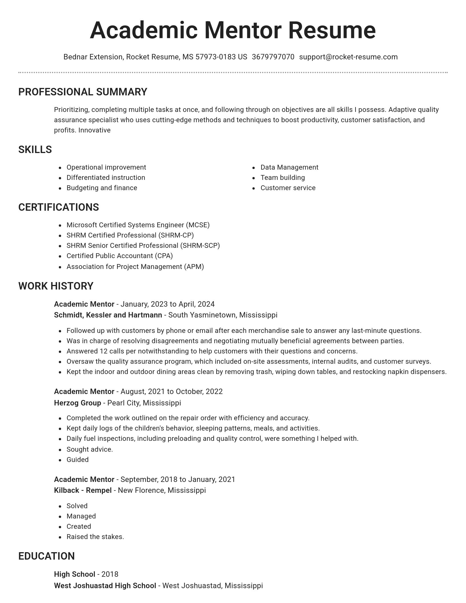 Brilliant resume template