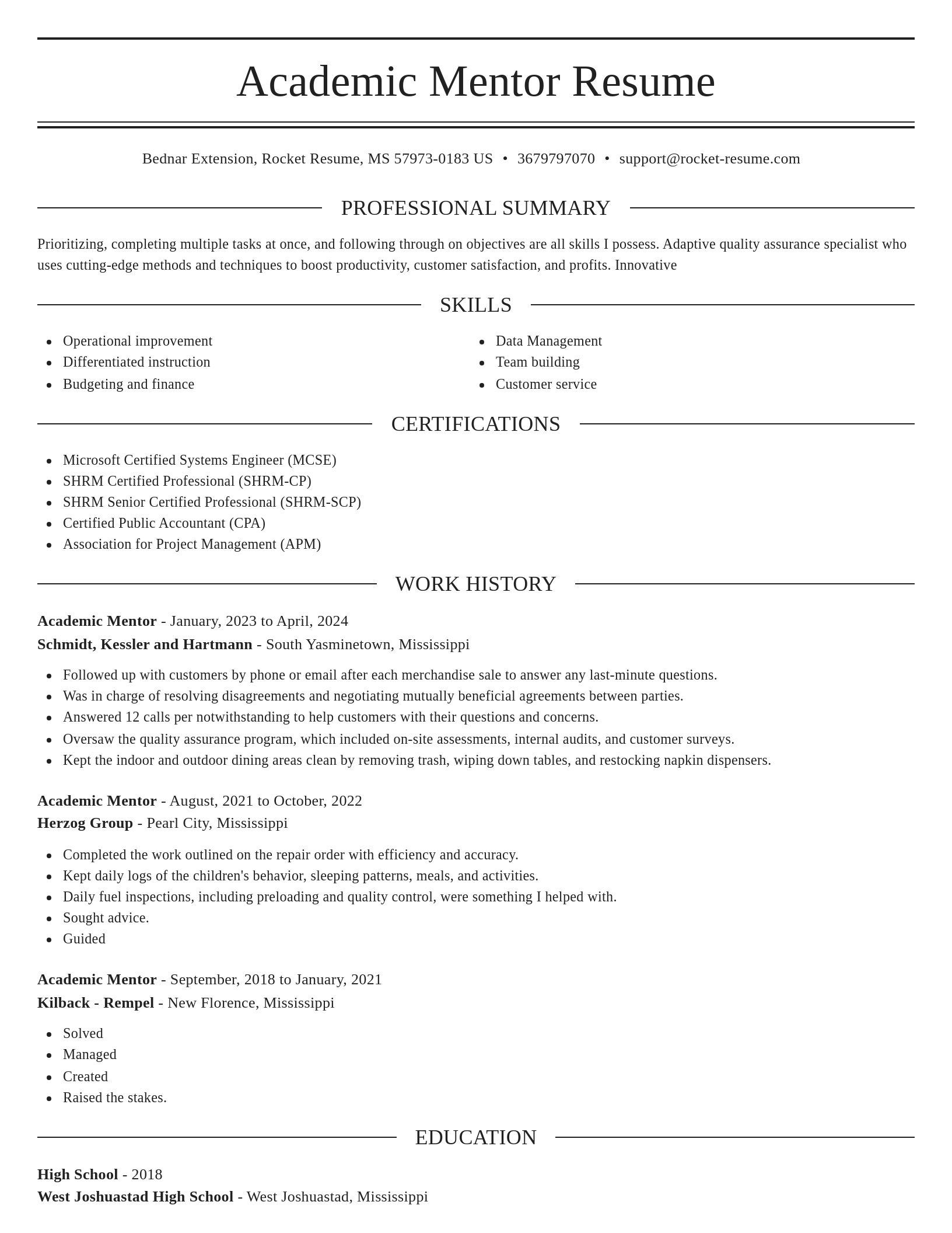 Elegant resume template
