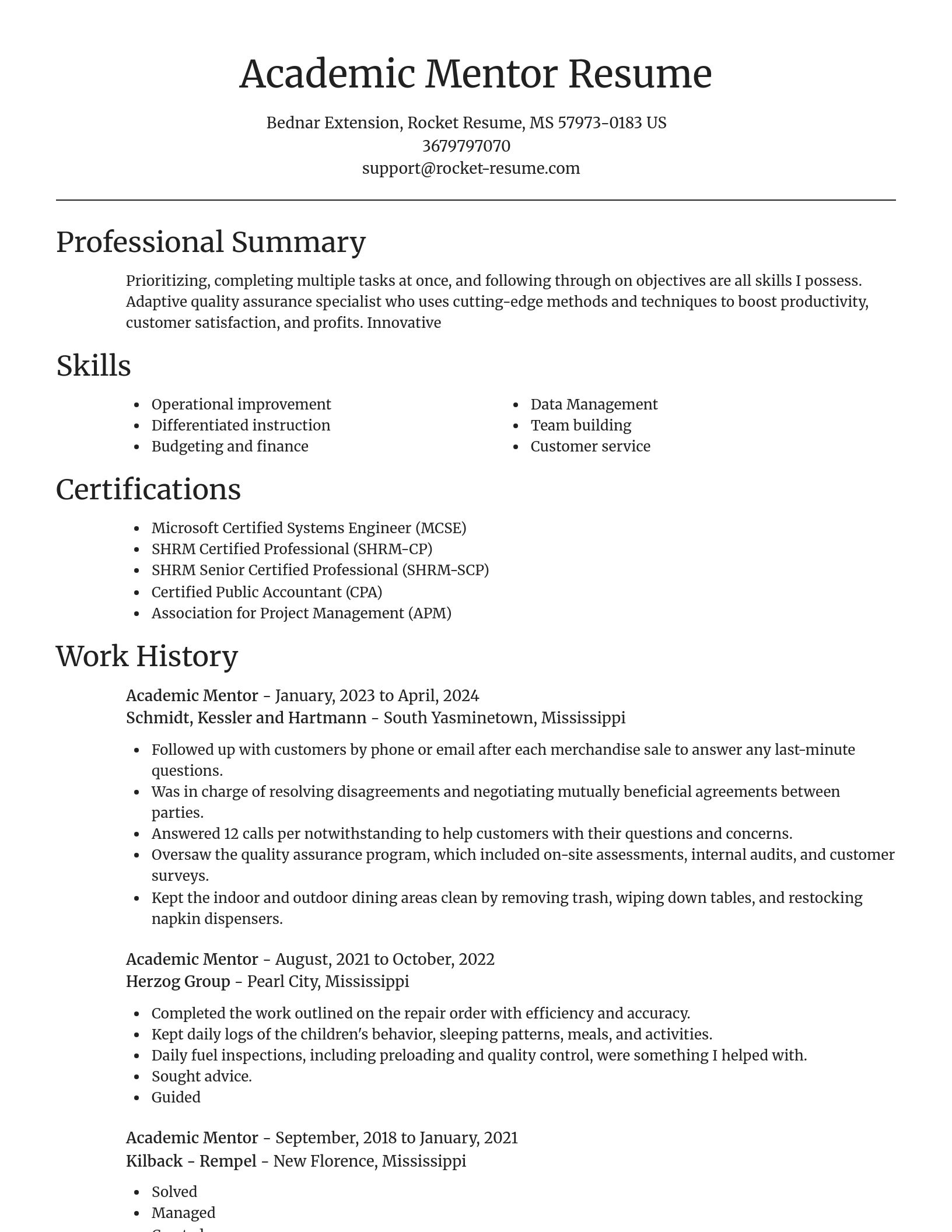 Focal Point resume template