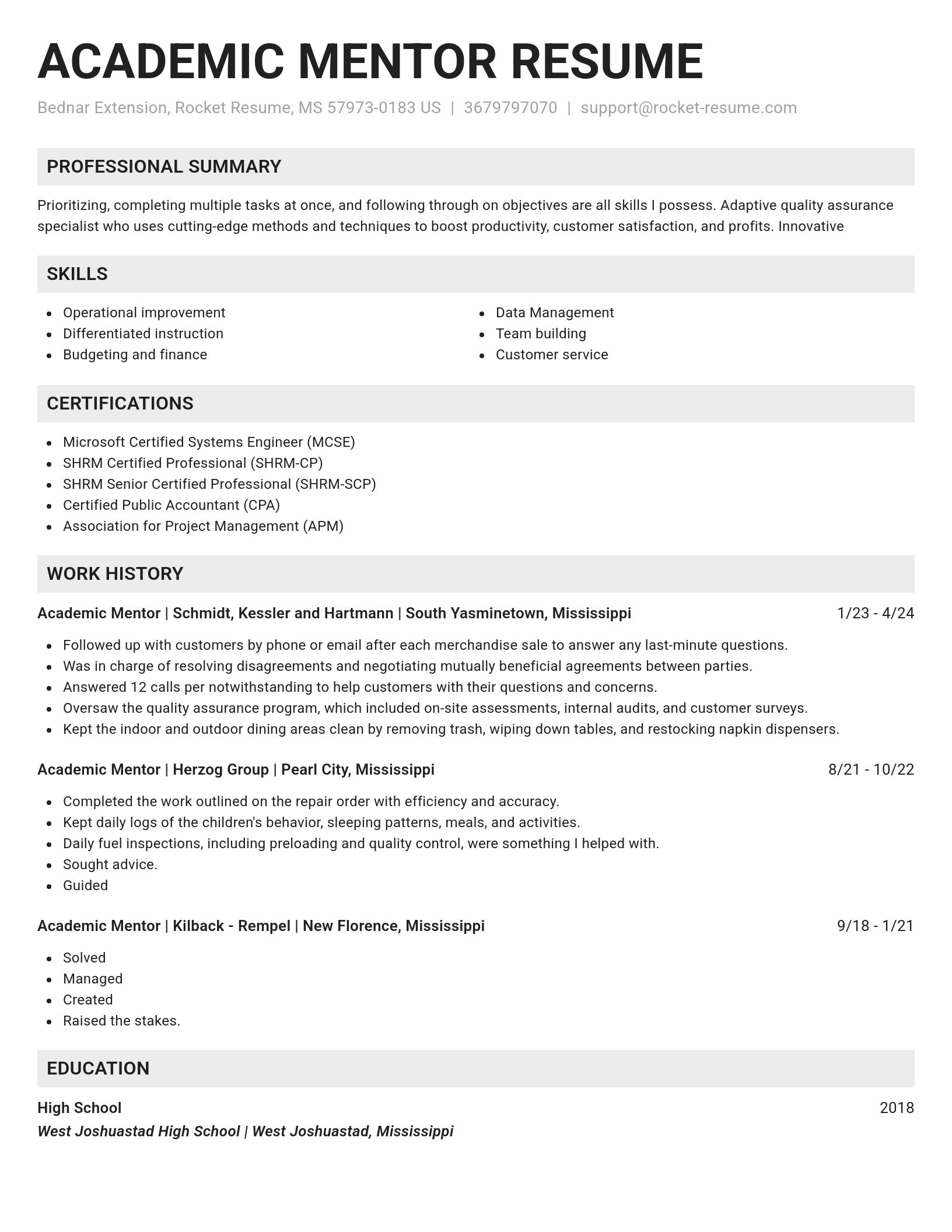 Genius resume template