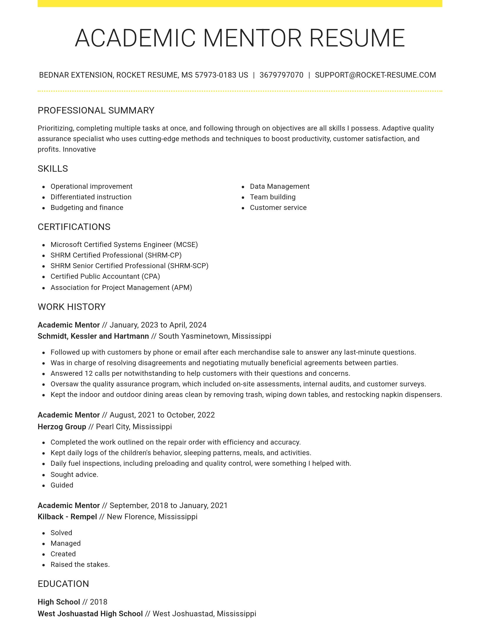 Grand resume template