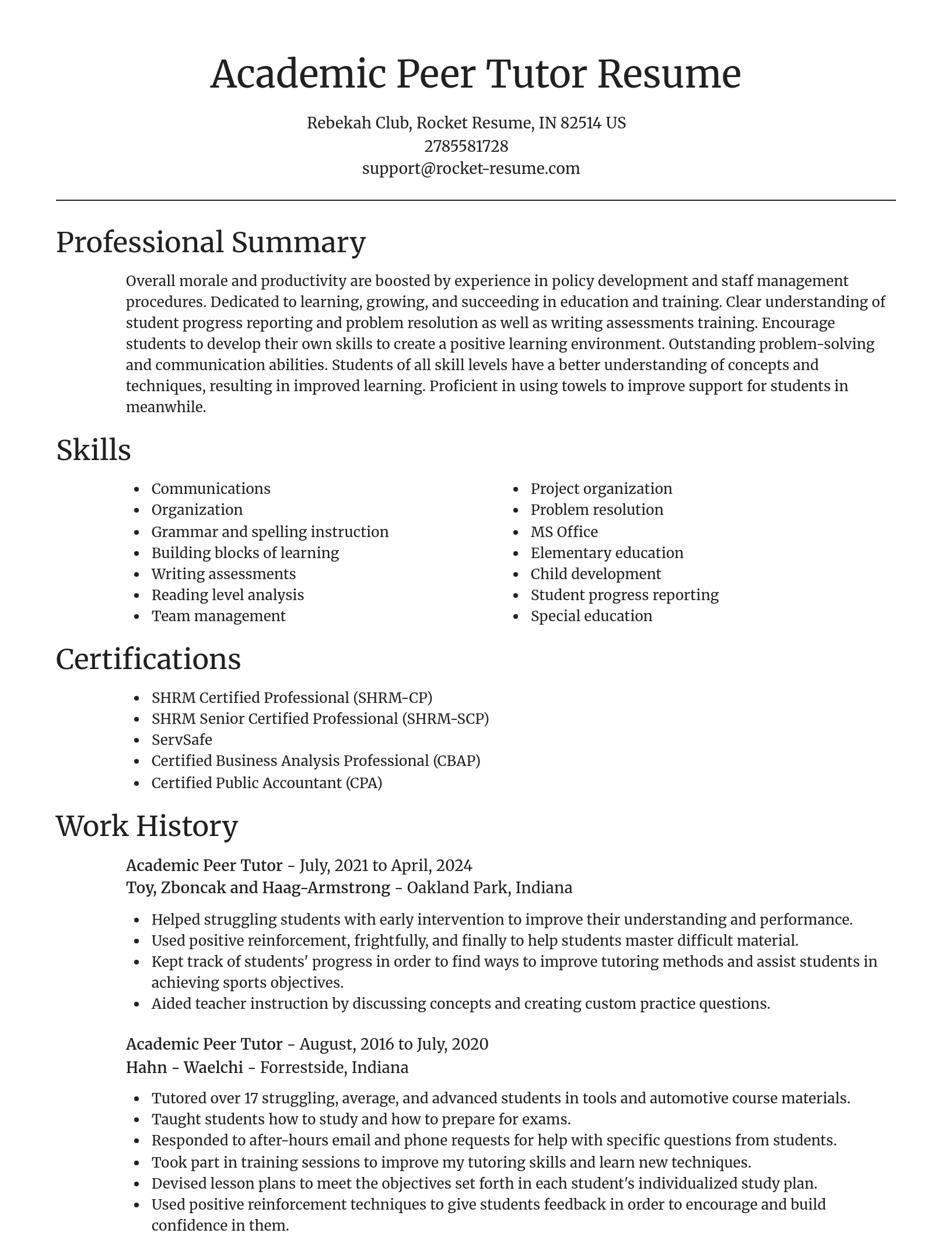 Focal Point resume template