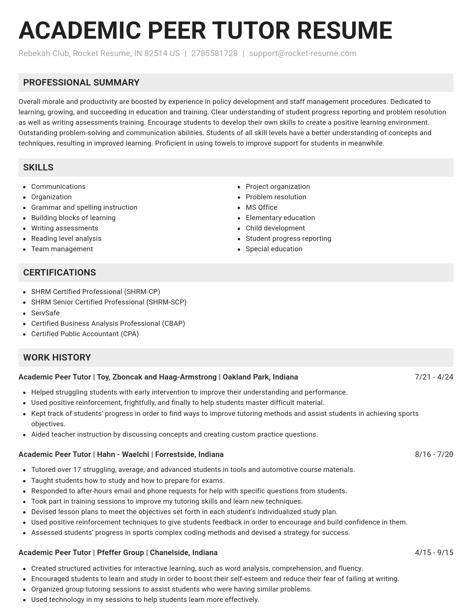 Genius resume template