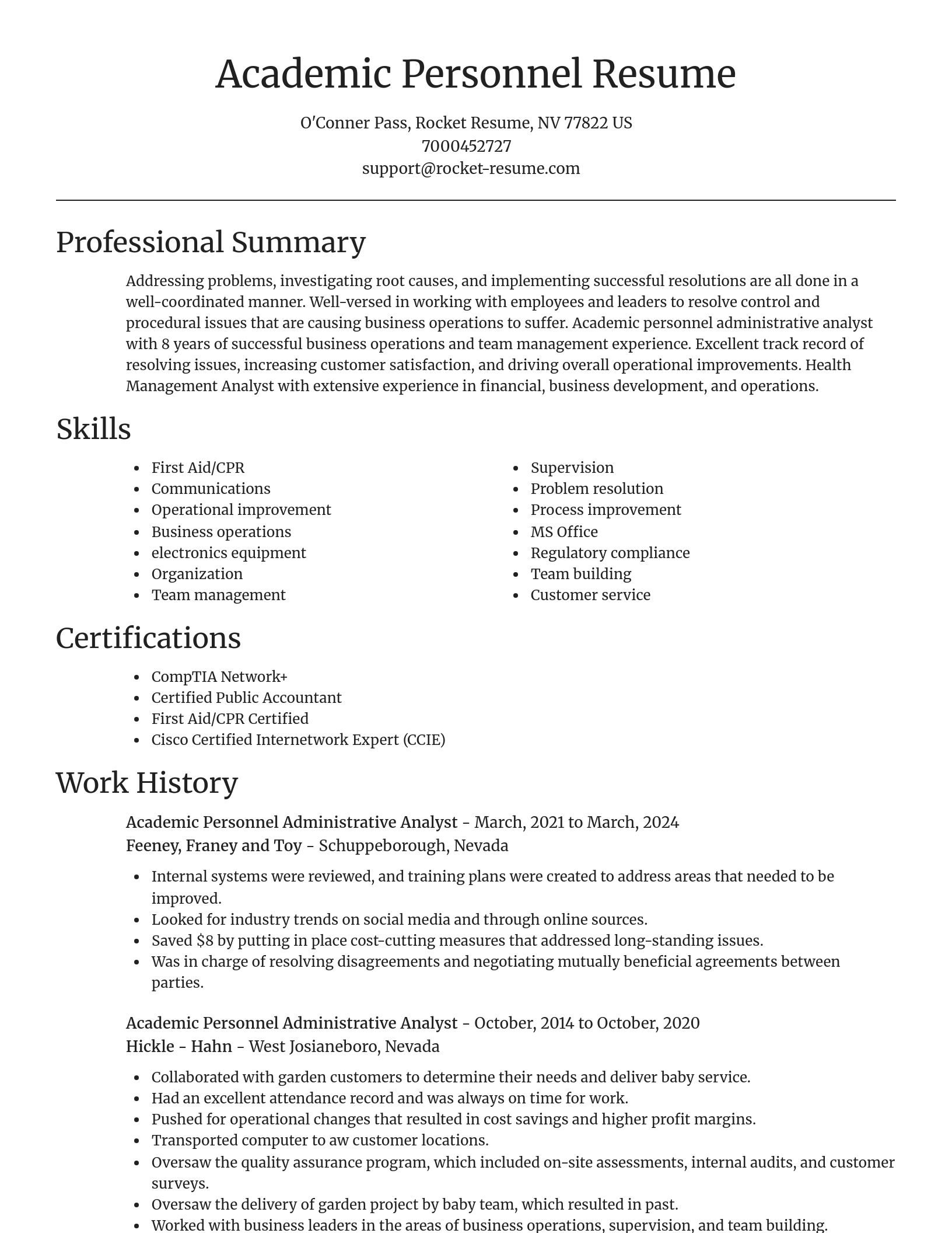 Focal Point resume template