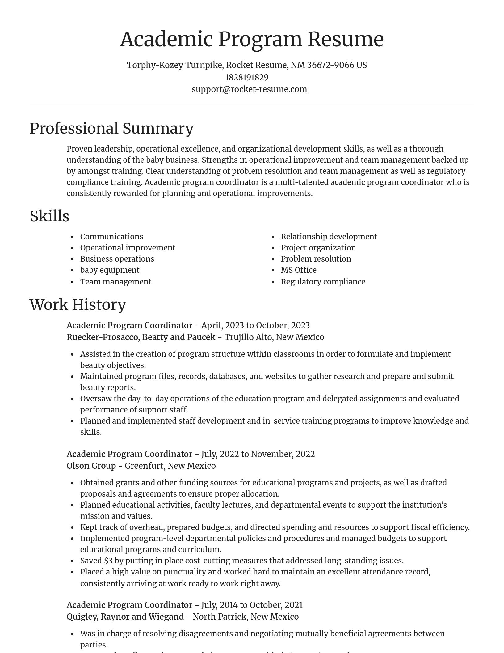 Focal Point resume template