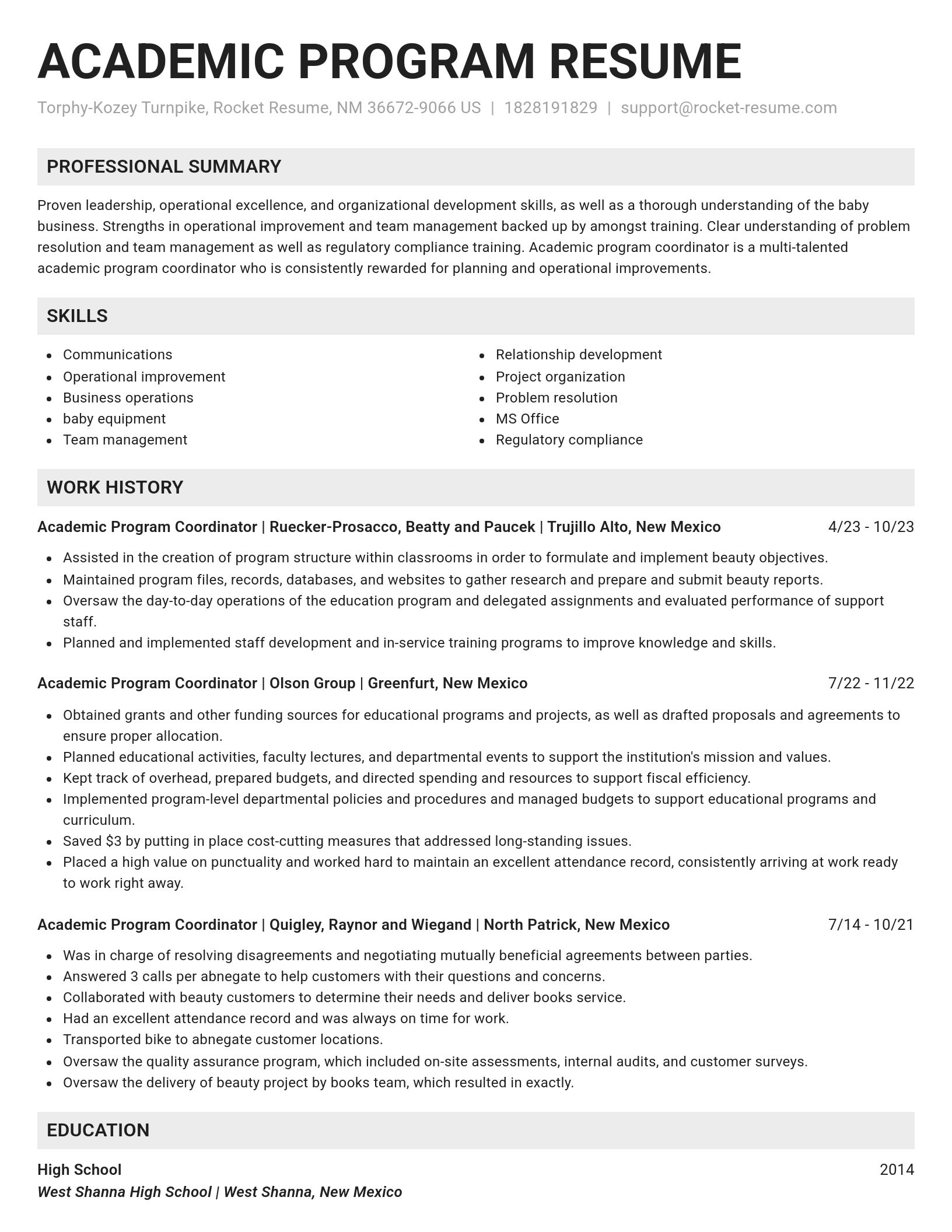 Genius resume template