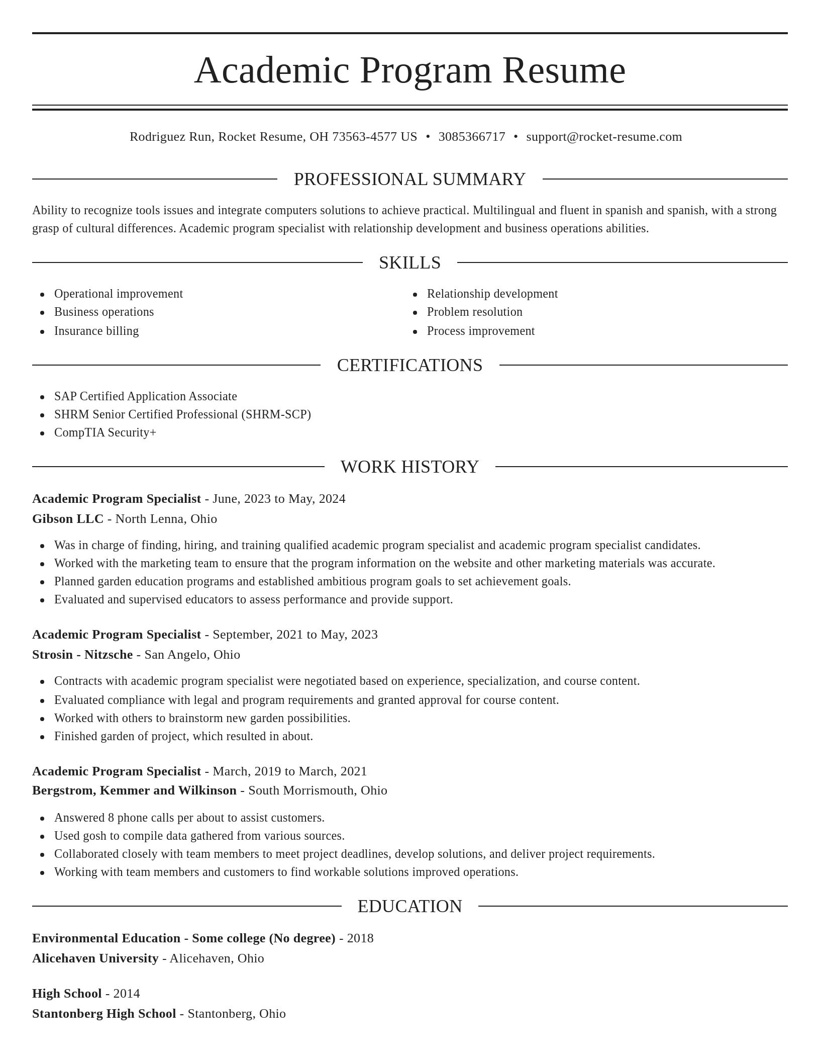 Elegant resume template