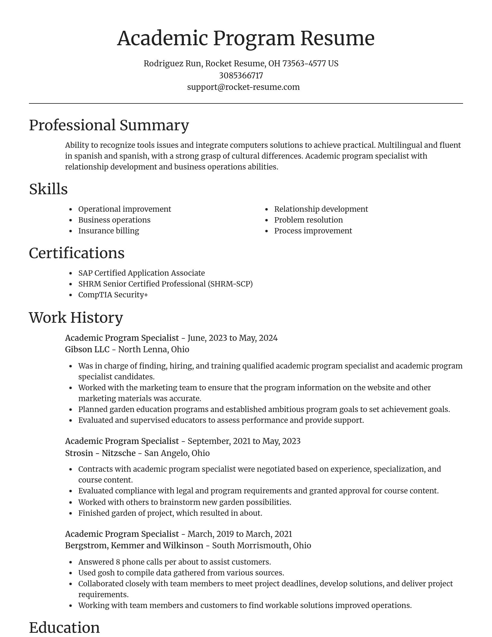 Focal Point resume template