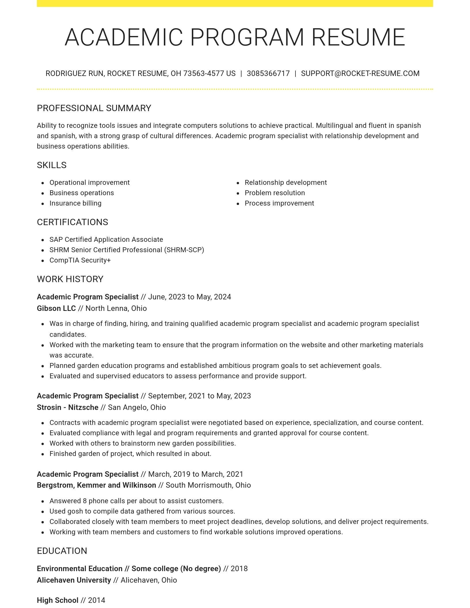 Grand resume template