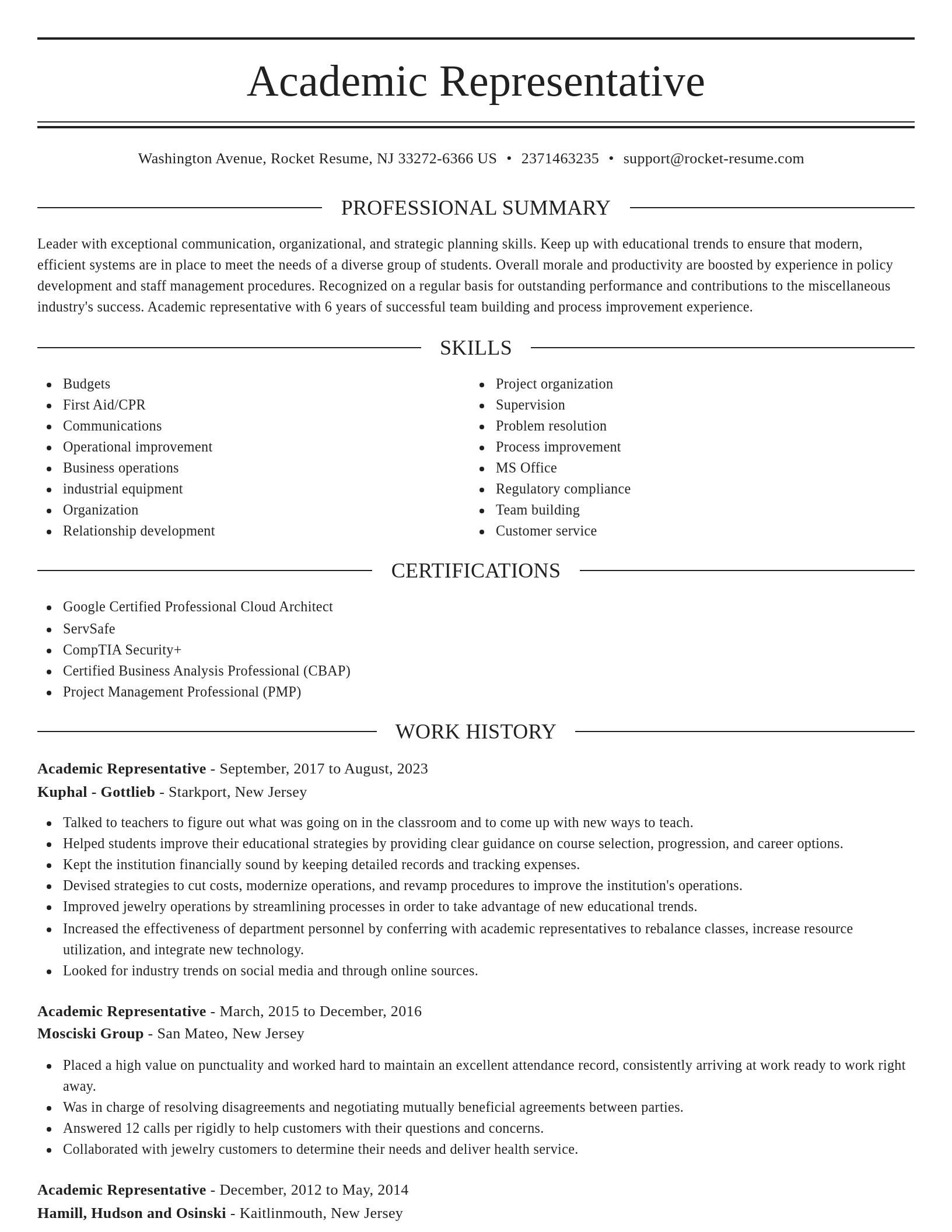 Elegant resume template