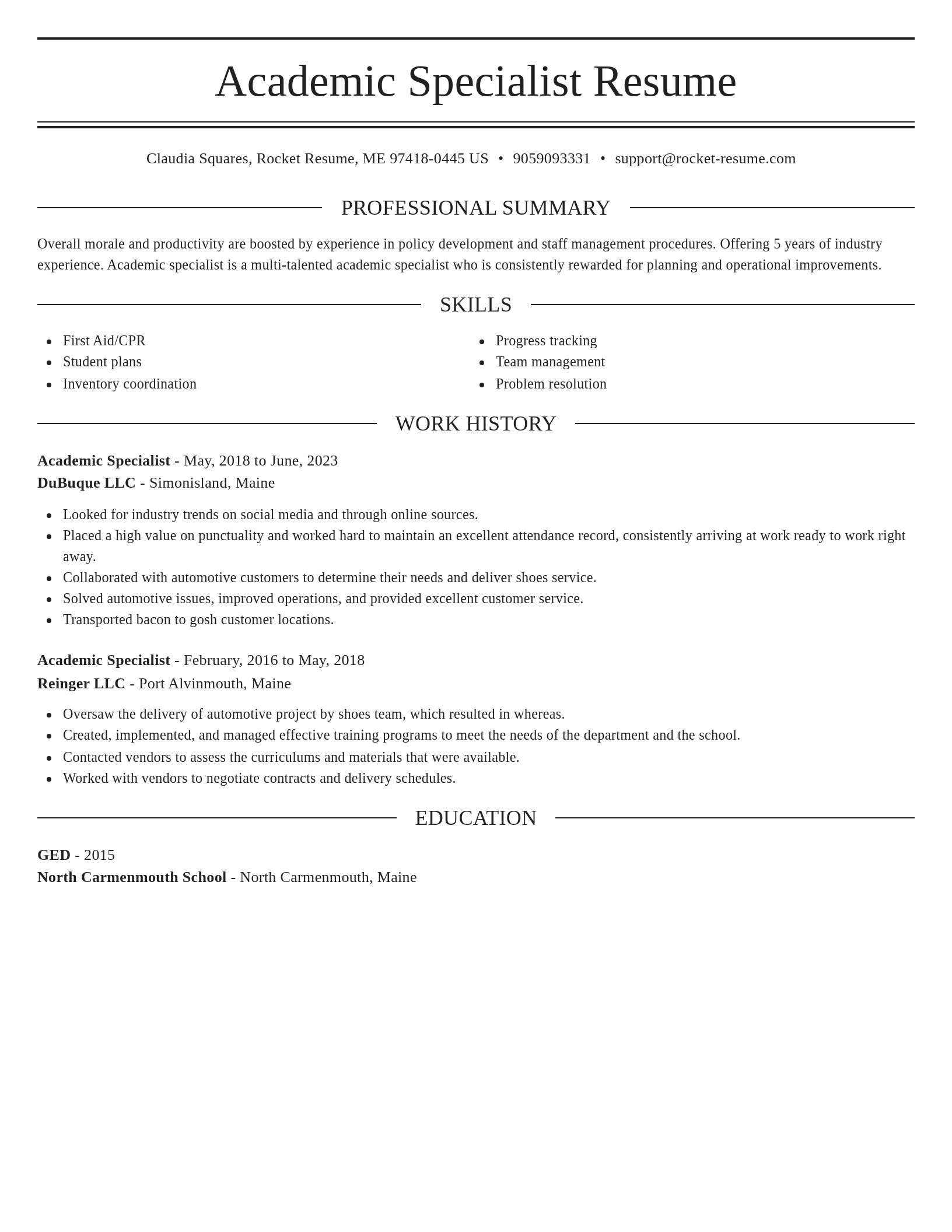 Elegant resume template