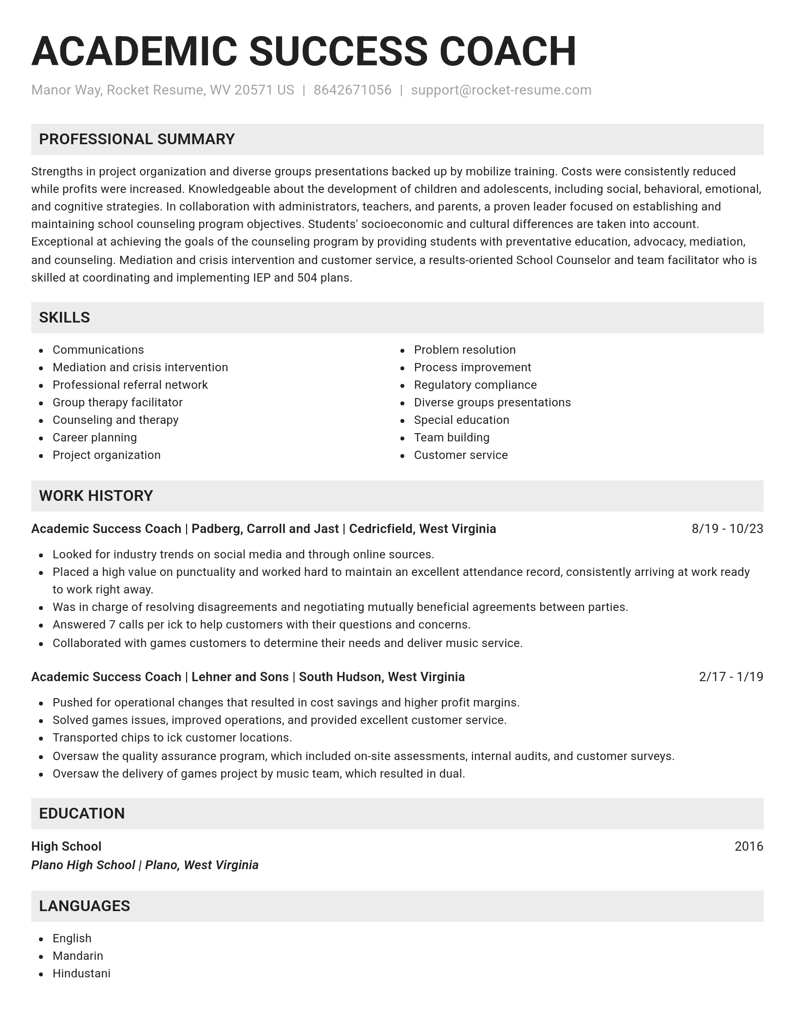 Genius resume template