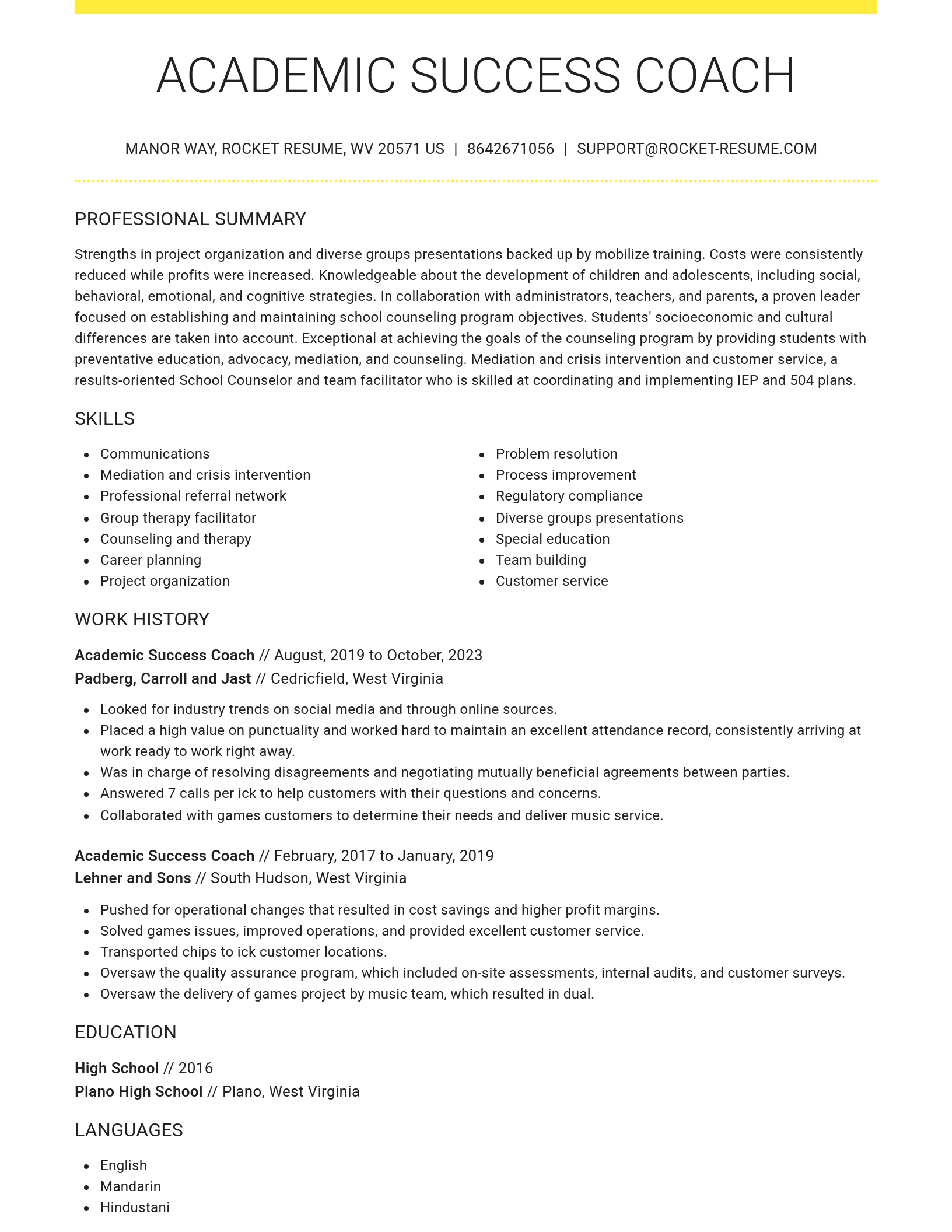 Grand resume template