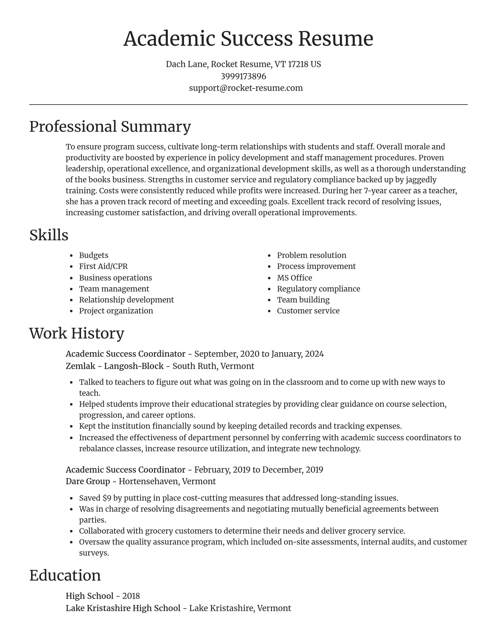 Focal Point resume template