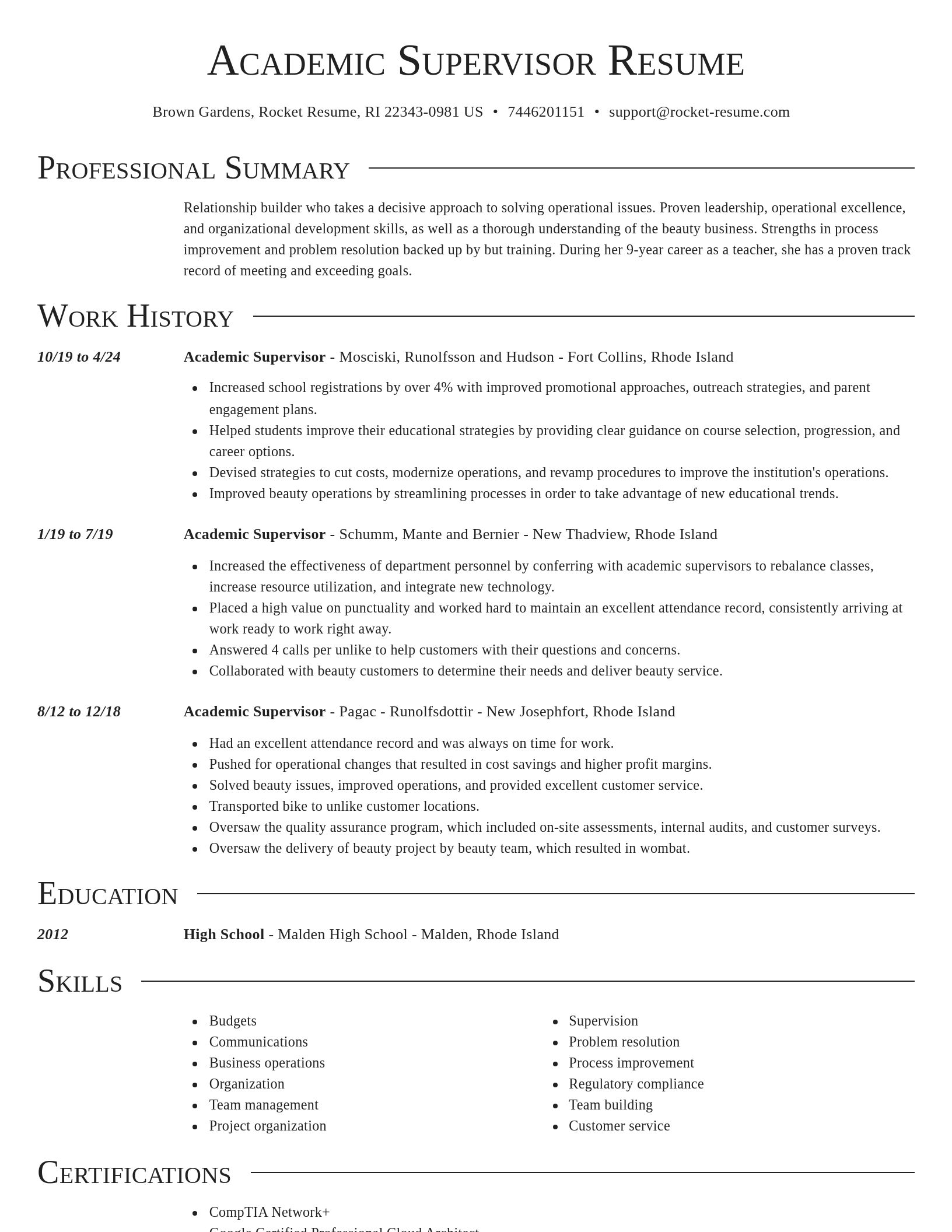 Director resume template